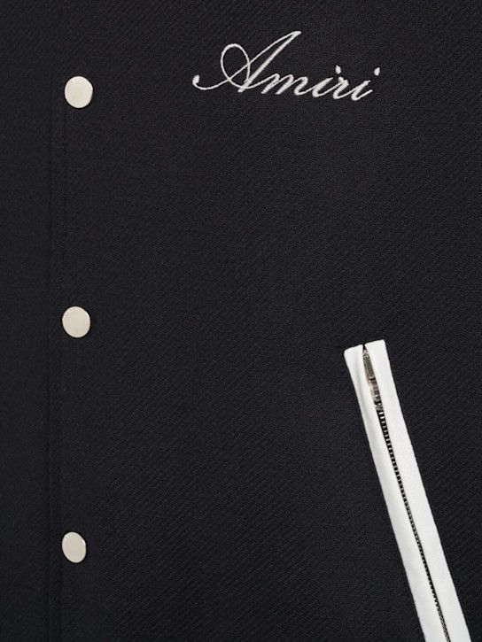Amiri o1lsvrm0425 Bones varsity wool jacket in Black Size US XL / EU 56 / 4 - 7 Thumbnail