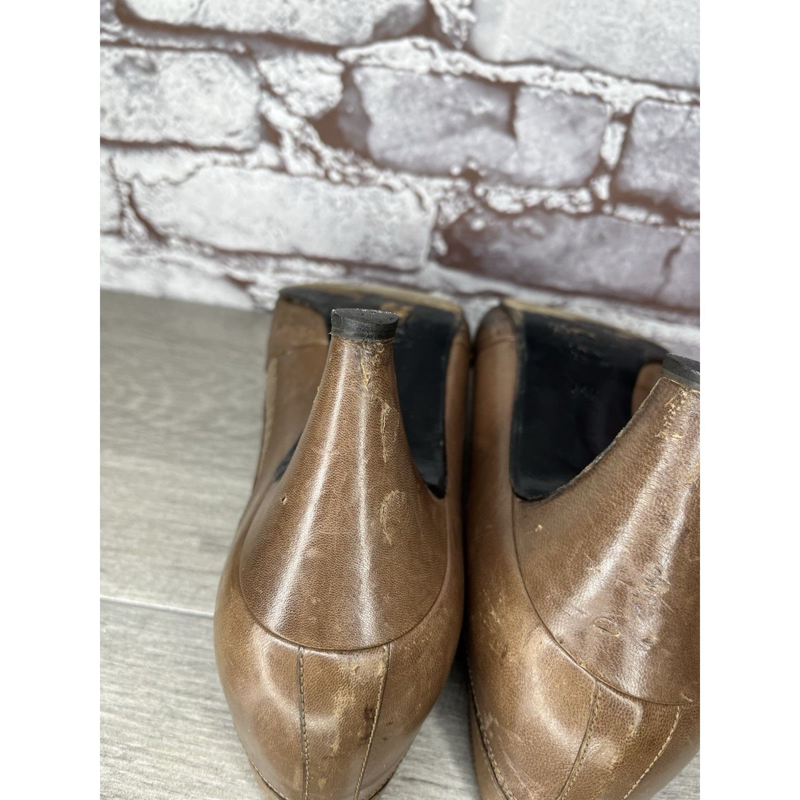 Barena Venezia Donna Laura Venezia Brown Leather Lizard Embossed Cap Toe Dr Size US 9 / IT 39 - 22 Thumbnail
