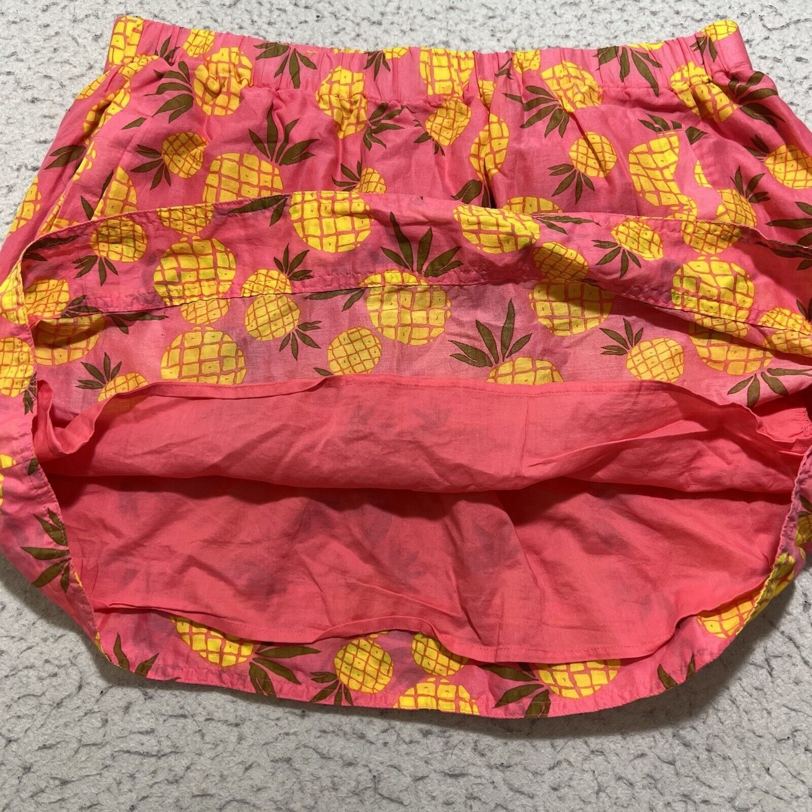 J.Crew J. Crew Printed Cotton Mini Skirt Pineapple Pattern Hot Pink Size 32" / US 10 / IT 46 - 4 Thumbnail