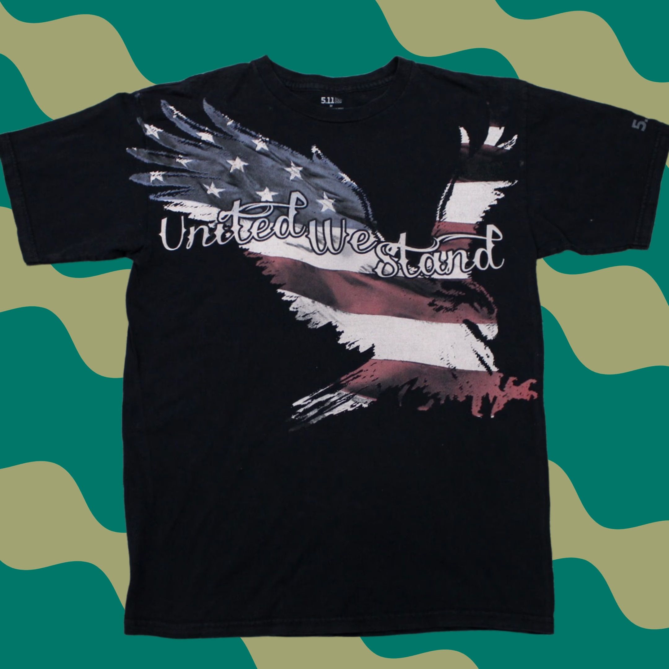Vintage 5.11 Tactical Shirt Mens Medium Black United We Stand 100% Cotton S/S Pullover Size US M / EU 48-50 / 2 - 1 Thumbnail