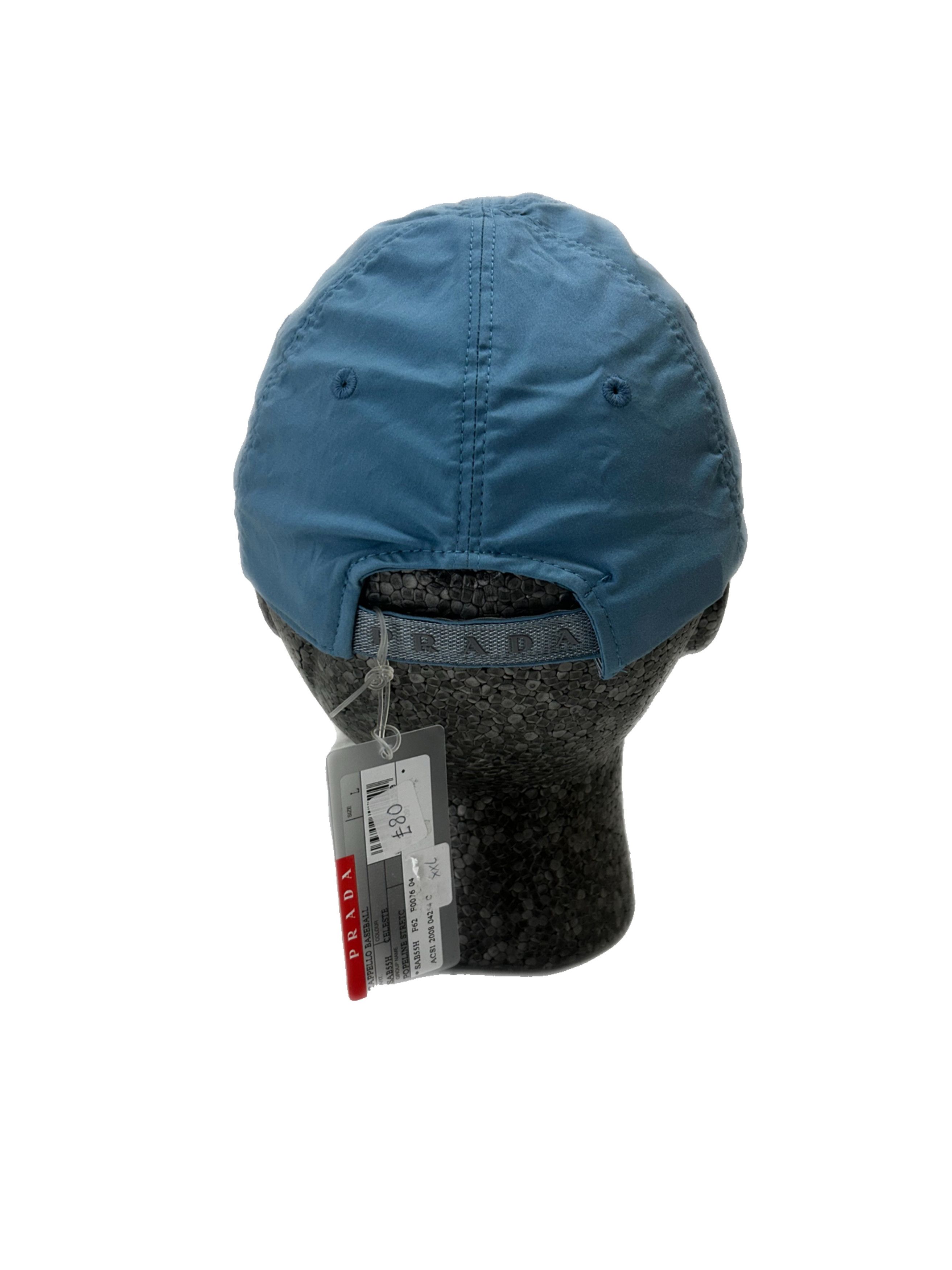Prada Prada Linea Rossa Blue Baseball Cap WithLogoVelcro Fastening Size 34 - 3 Thumbnail