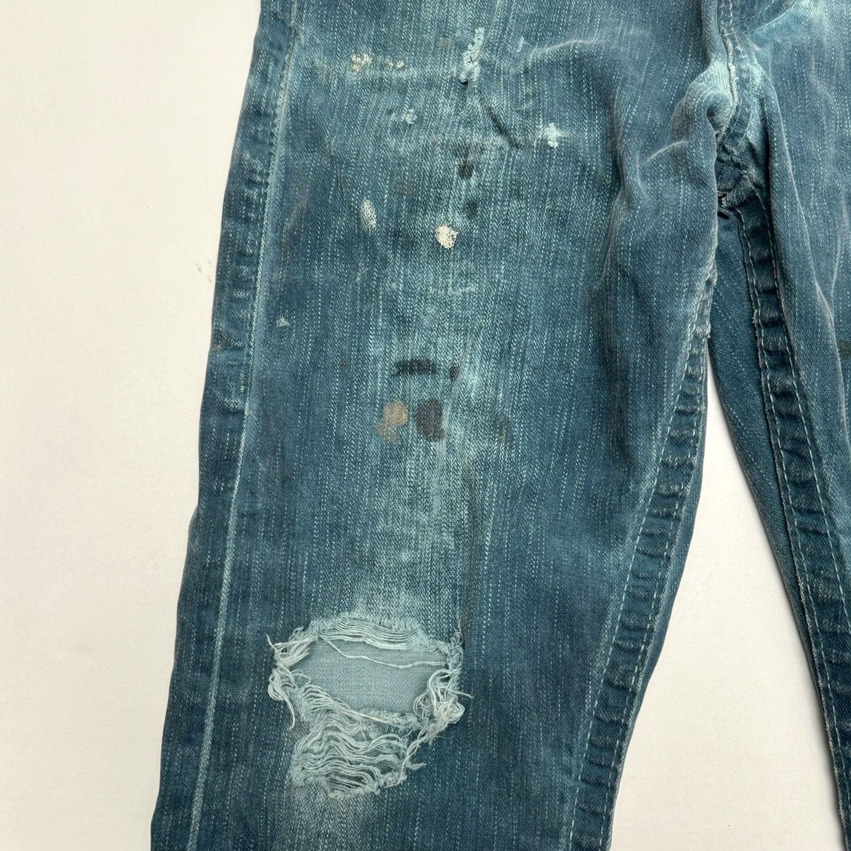 True Religion TRUE RELIGION Geno Jeans Straight Distressed USA 30x31 Mens Blue Size US 30 / EU 46 - 5 Thumbnail