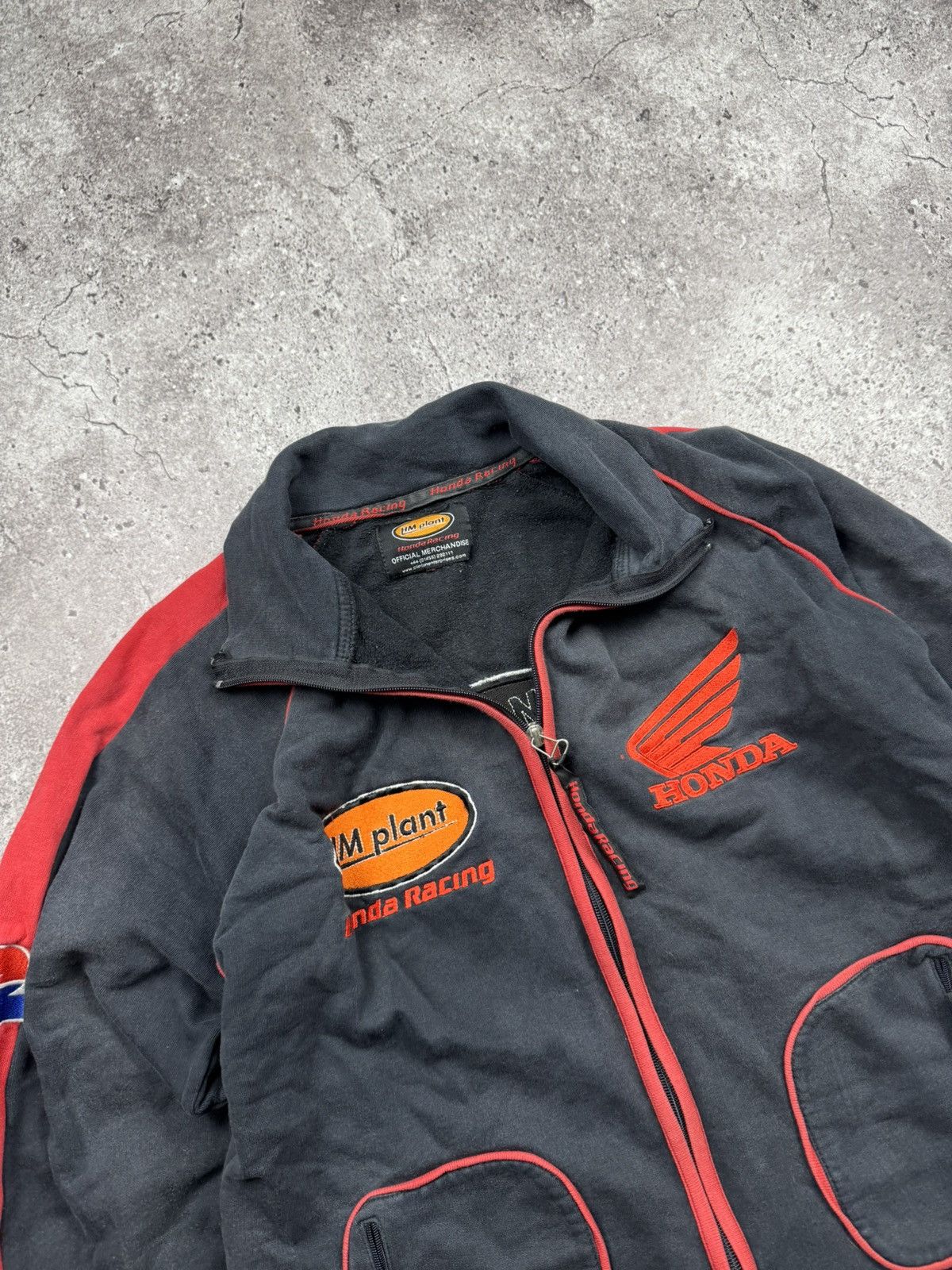 Honda 🔷Vintage Honda Racing Track Zip Jacket 90s Faded Japanesse🔷 Size US S / EU 44-46 / 1 - 2 Thumbnail