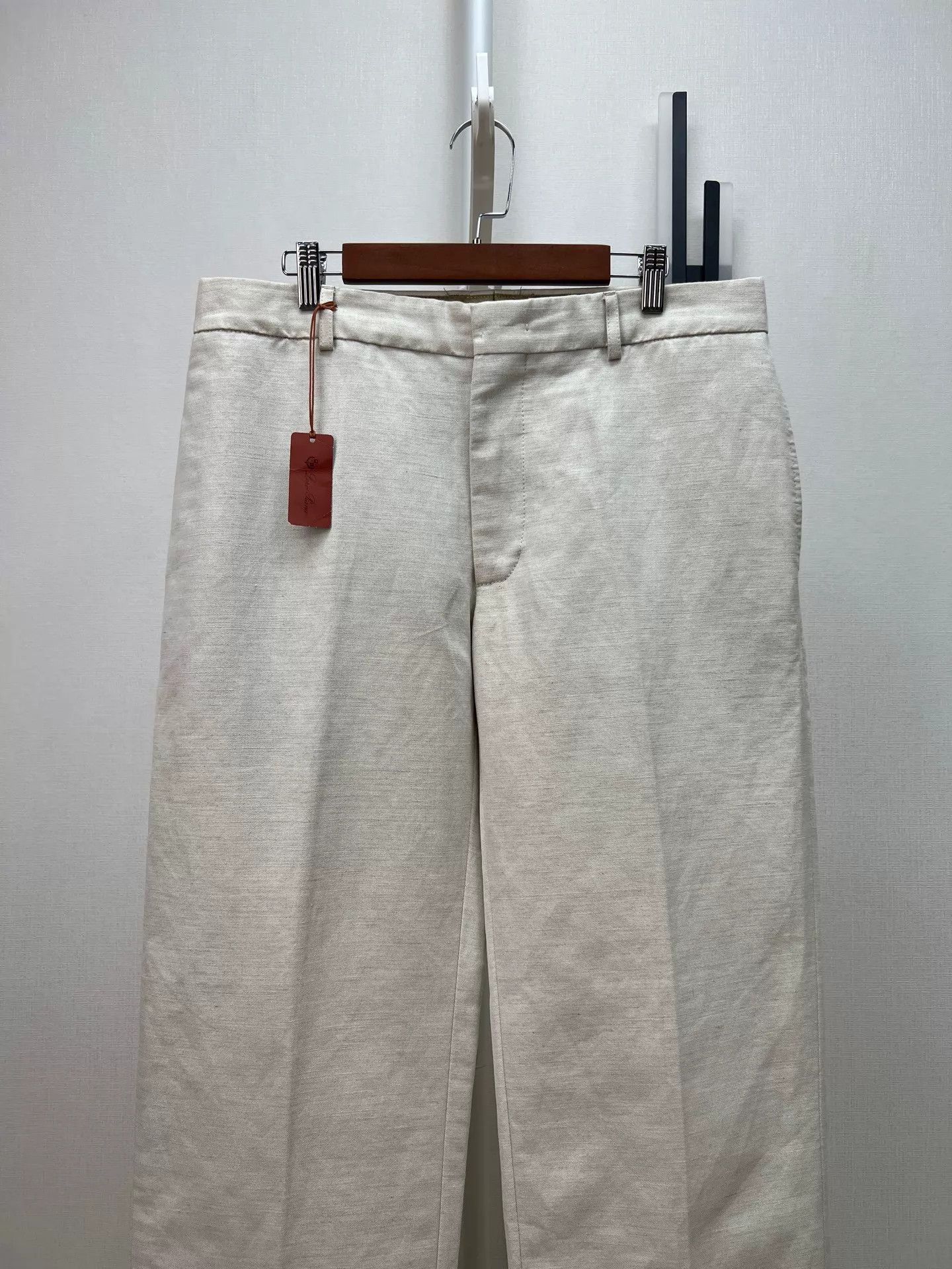 Loro Piana Loro Piana M Ivory Cotton-Linen Relaxed-Straight P NWT 50 Size US 34 / EU 50 - 3 Thumbnail
