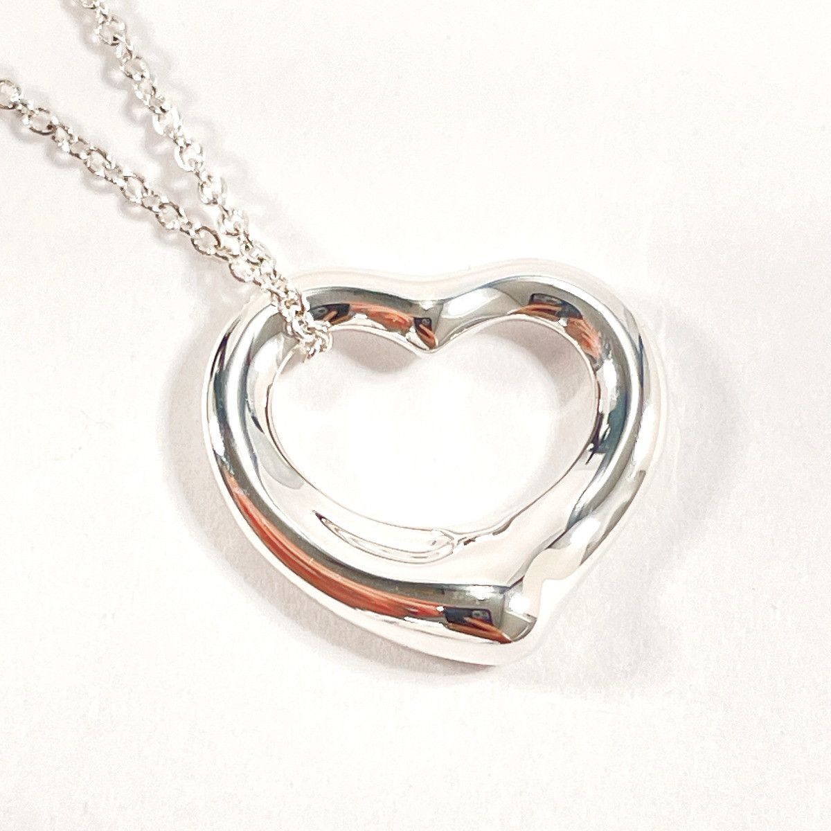 Tiffany & Co. Tiffany & Co. Open Heart Elsa Peretti Silver 925 Necklace Metal Necklace DUTY FREE for USA