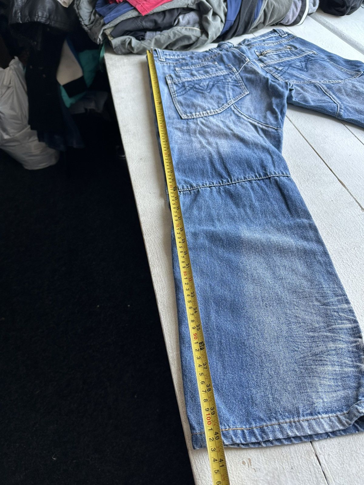 Other 🚨RARE 90s MULTIPOCKET Stone Wash Blue Denim Jeans Mens 34 Size US 38 / EU 54 - 11 Thumbnail