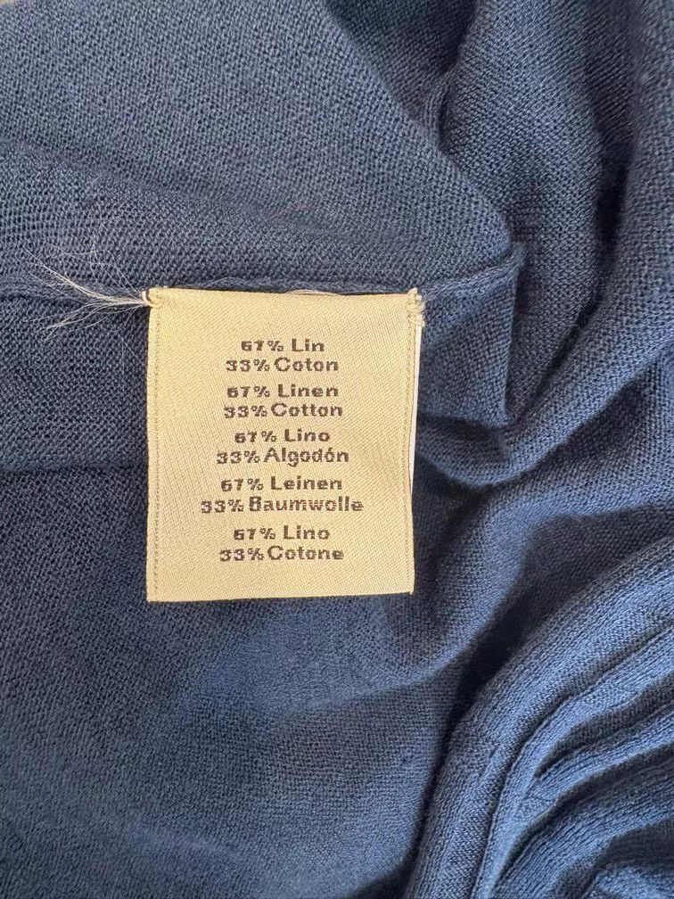 Hermes HERMES Dark Blue Linen Short Sleeve K1 Size US XXL / EU 58 / 5 - 4 Thumbnail