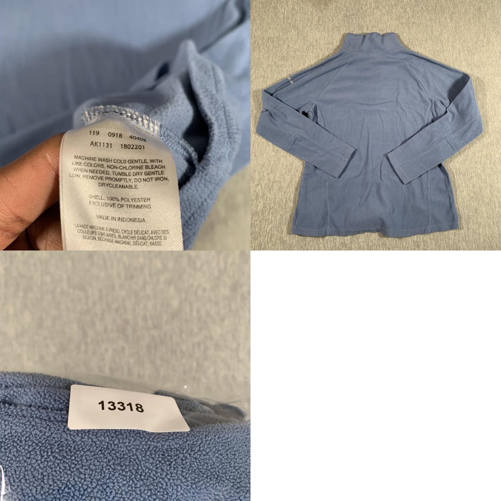 Vintage Columbia Pullover Fleece Womens Large Blue Quarter Zip Mock Neck Hiking Top Size L / US 10 / IT 46 - 8 Thumbnail