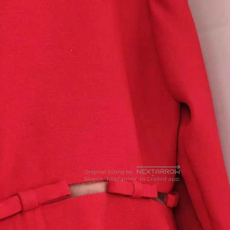 Valentino Valentino Red Long Sleeve Dress for Women . Size L / US 10 / IT 46 - 6 Thumbnail