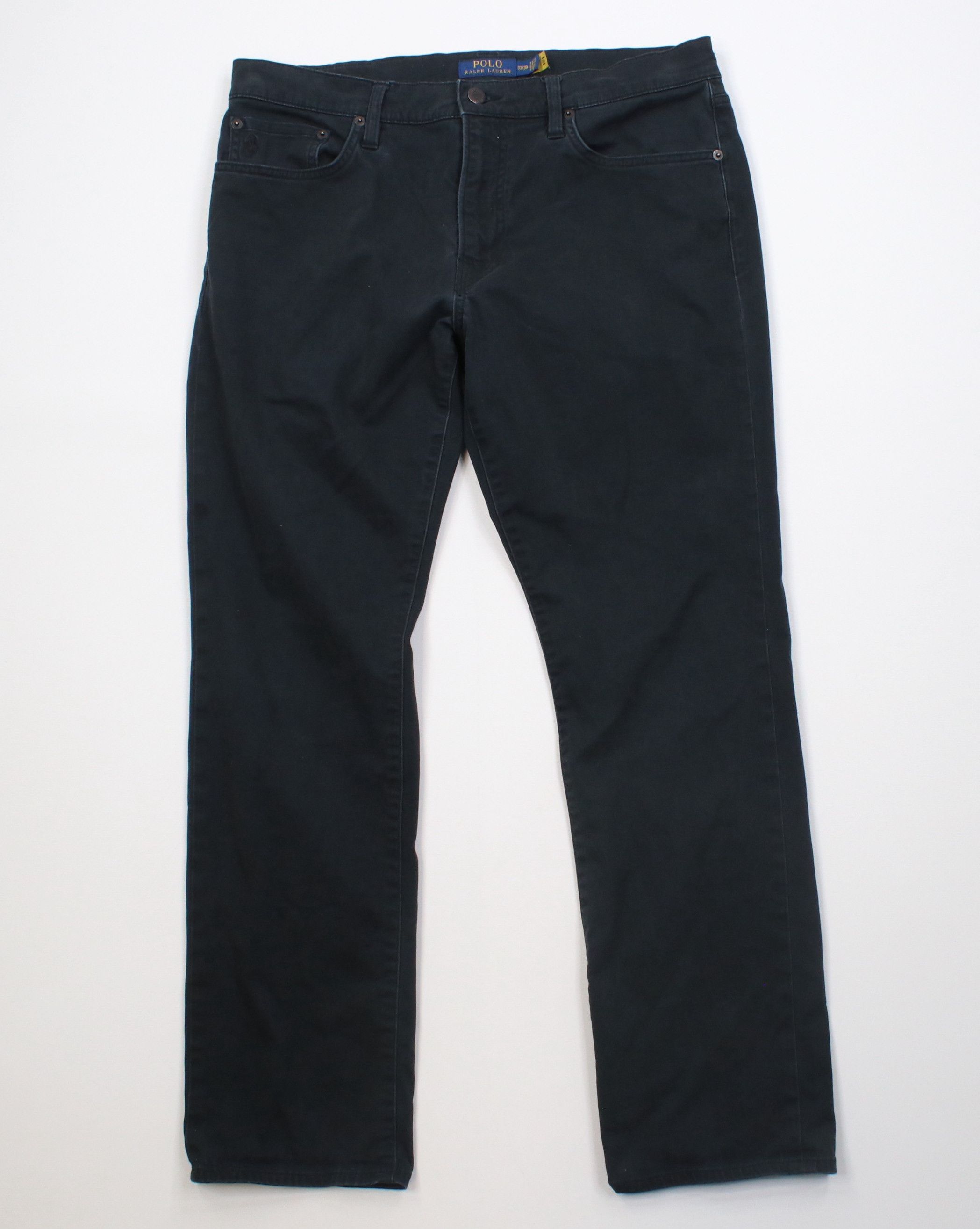 Polo Ralph Lauren Vintage Y2K Ralph Lauren Slim Straight Leg Pants Black Size US 33 - 1 Thumbnail