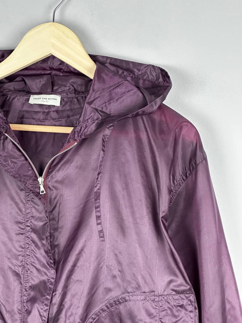 Dries Van Noten Dries Van Noten Purple Nylon Shiny Anorac Jacket Size M / US 6-8 / IT 42-44 - 5 Thumbnail