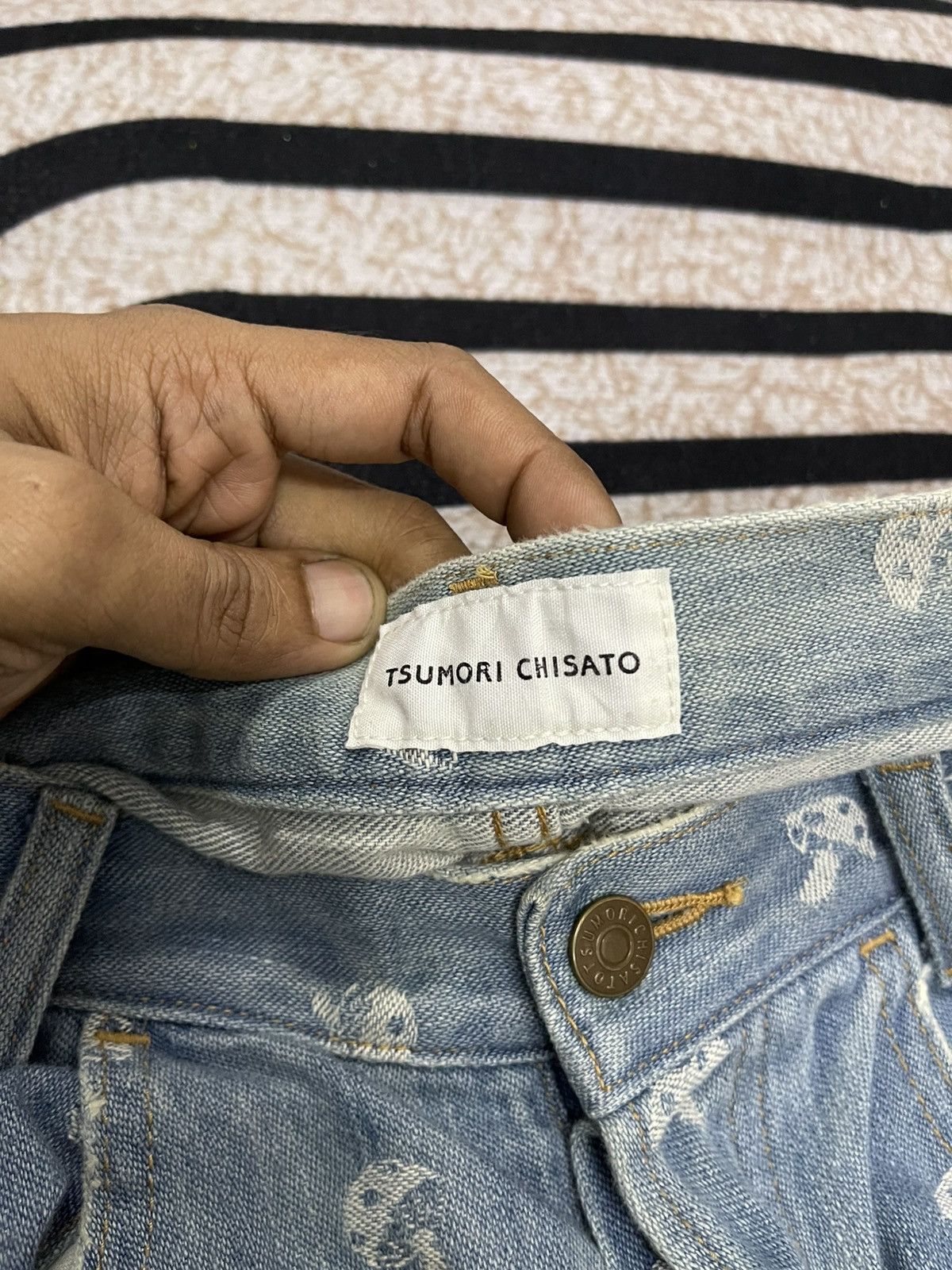 Issey Miyake 2000s ISSEY MIYAKE FULLPRINT MUSHROOM JEANS RARE Size US 30 / EU 46 - 9 Thumbnail