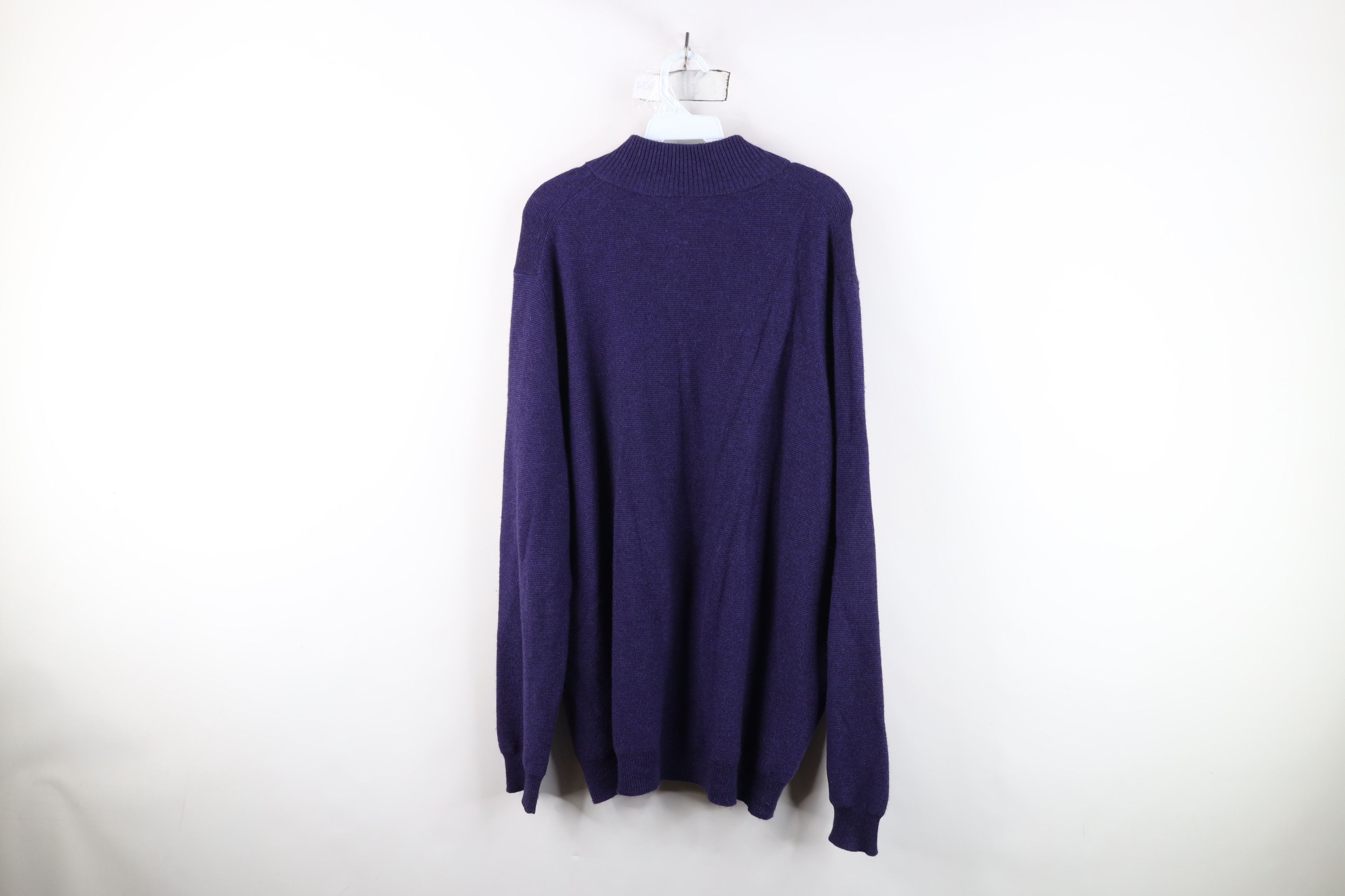 Vintage Vintage Streetwear Cashmere Knit Half Zip Sweater Purple Size US XL / EU 56 / 4 - 11 Thumbnail