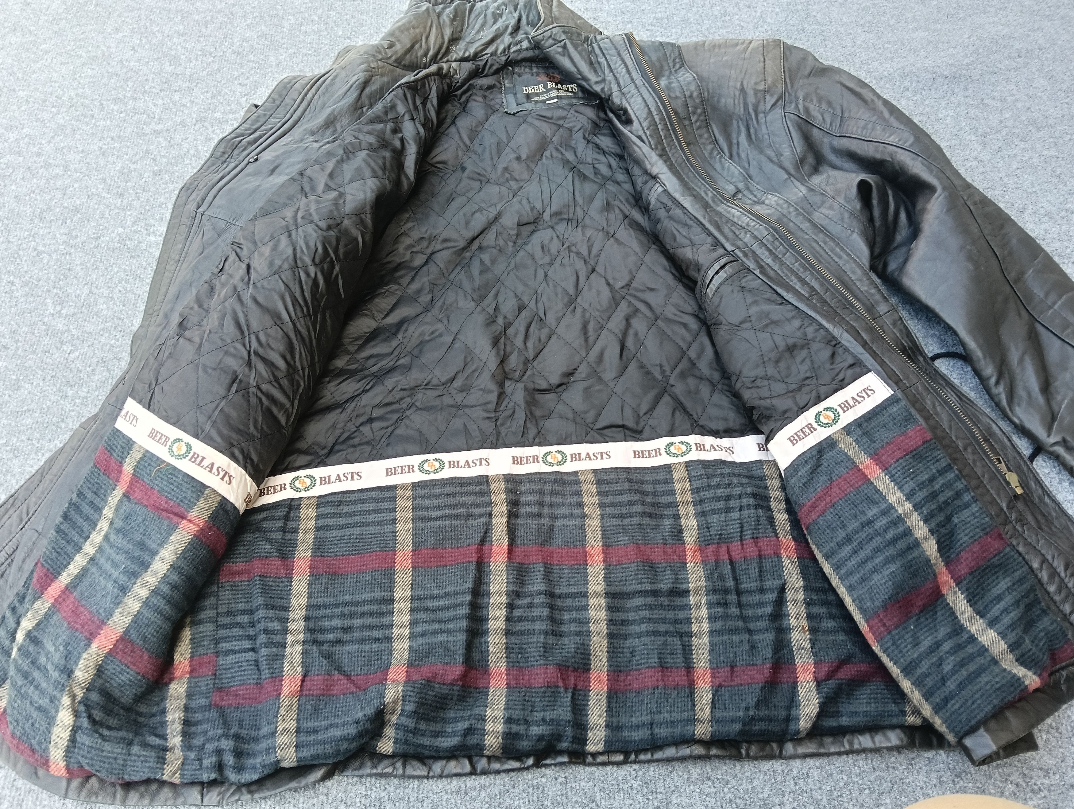 Leather Vintage Beer Blasts leather sheep jacket. Size US M / EU 48-50 / 2 - 2 Thumbnail