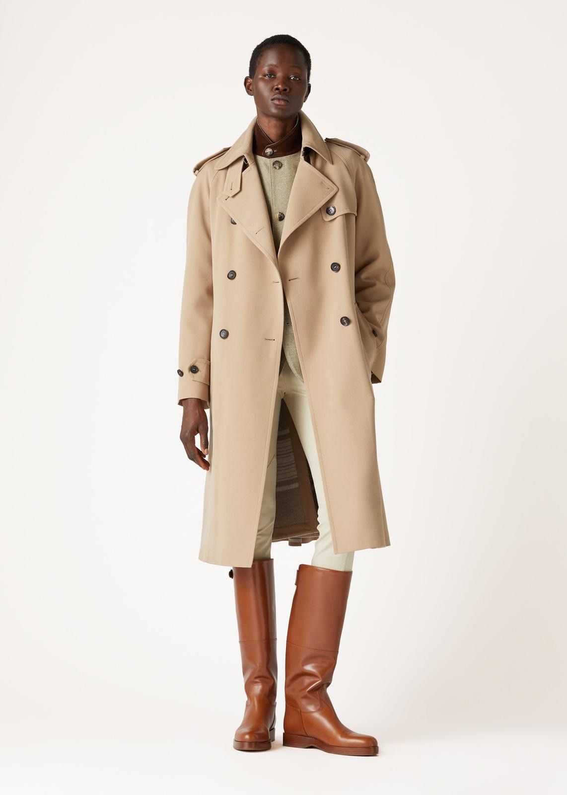 Loro Piana o1srvl11e0725 FAO3661 Double-breasted Trench Coat in Beige Size XS / US 0-2 / IT 36-38 - 7 Thumbnail