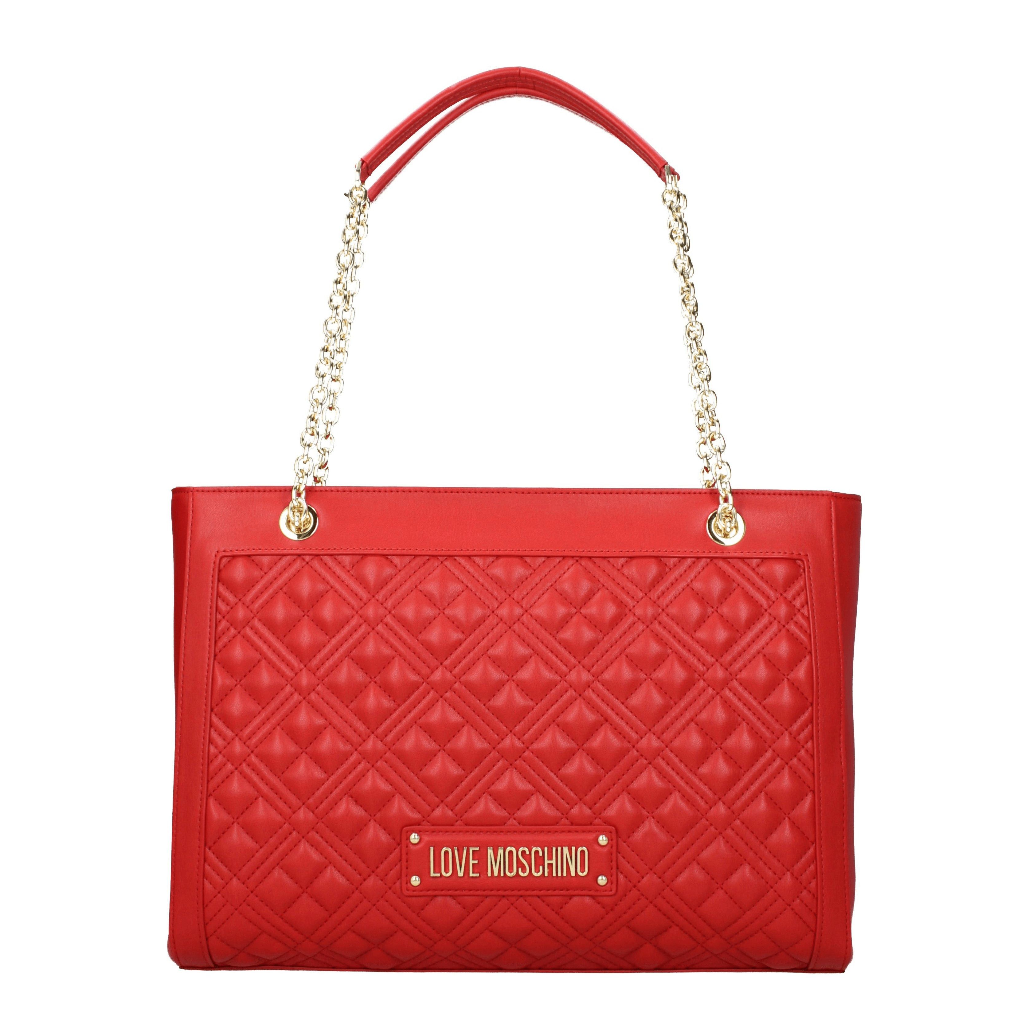 Love Moschino Shoulder Bag In Polyurethane in Red, Women's