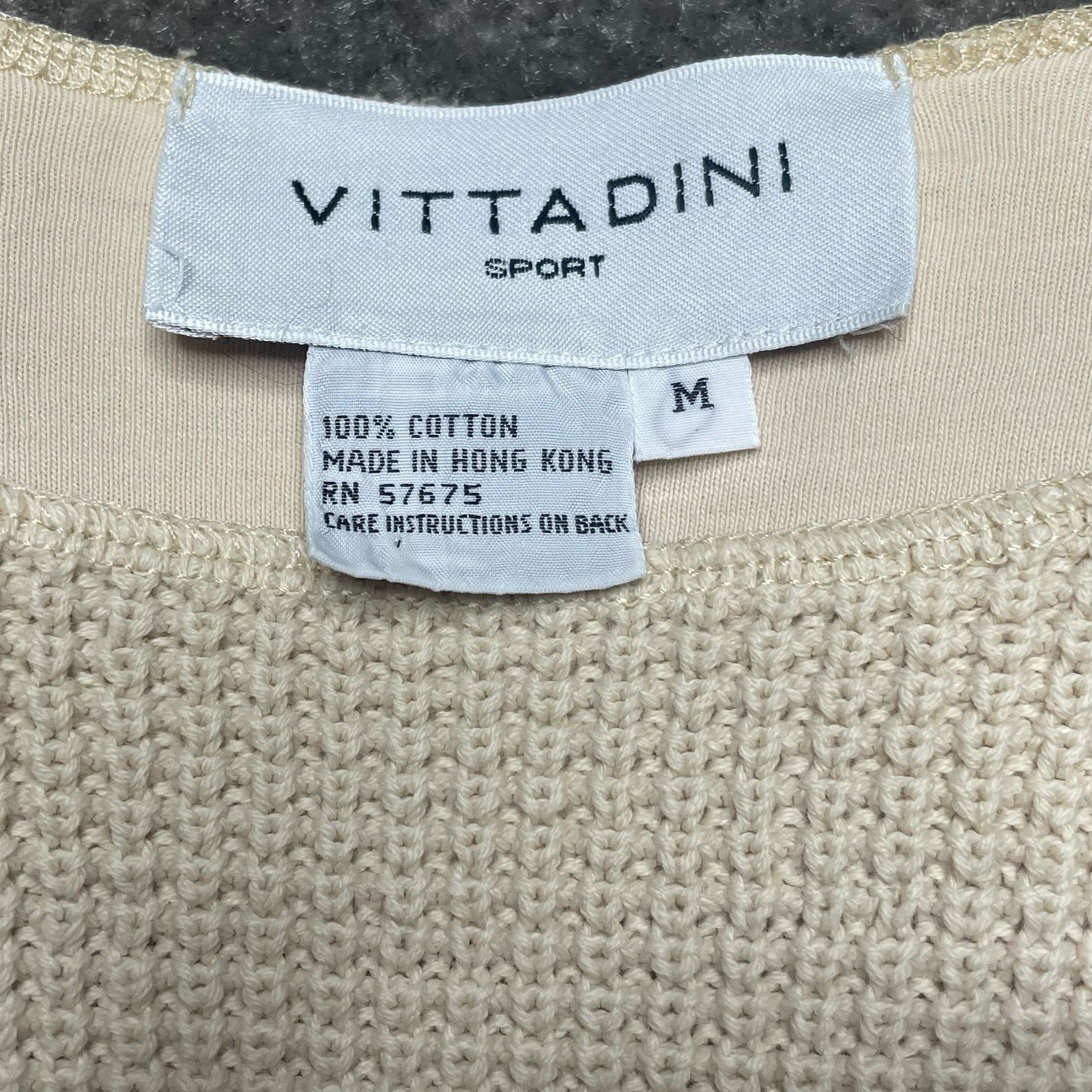 Other Vintage Vittadini Sport Cotton Knit Sweater Size M / US 6-8 / IT 42-44 - 4 Thumbnail