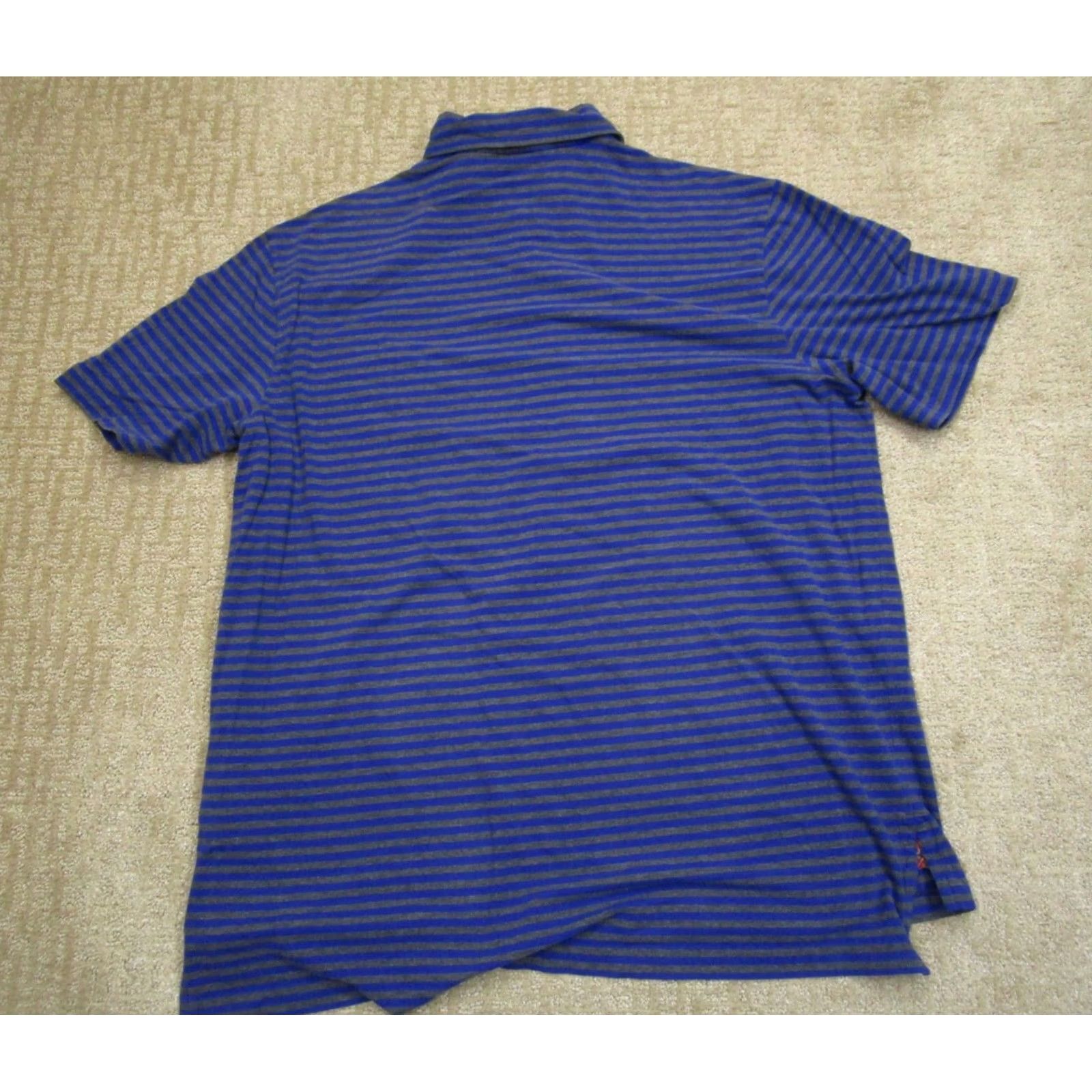 Ralph Lauren Ralph Lauren Polo Golf Shirt Men 2XL Blue Striped Short Sleeve Polo Shirt Golf Lisle Stretch Size US XXL / EU 58 / 5 - 3 Thumbnail