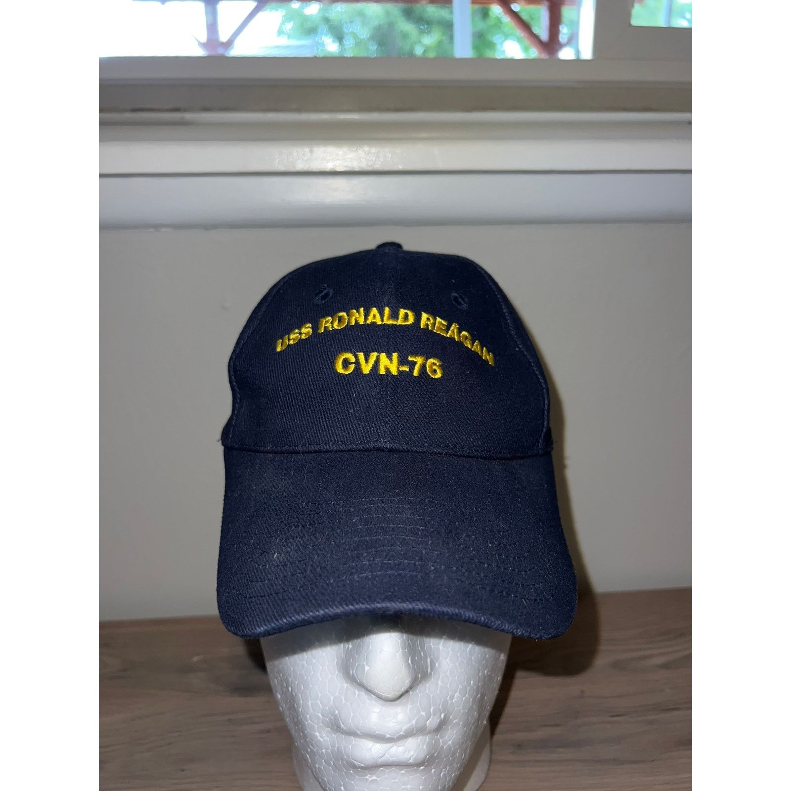 Vintage Vintage USS Ronald Reagan CVN 76 Blue Hat Headwear VTG OS Size ONE SIZE - 1 Thumbnail