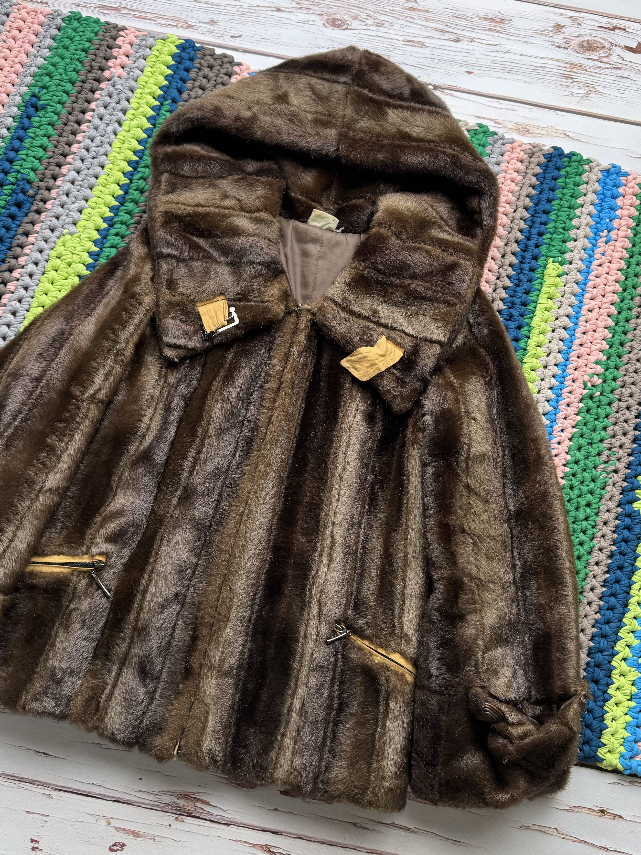 Japanese Brand Vintage Faux Fur Hooded Coat (D10) Size S / US 4 / IT 40 - 3 Thumbnail