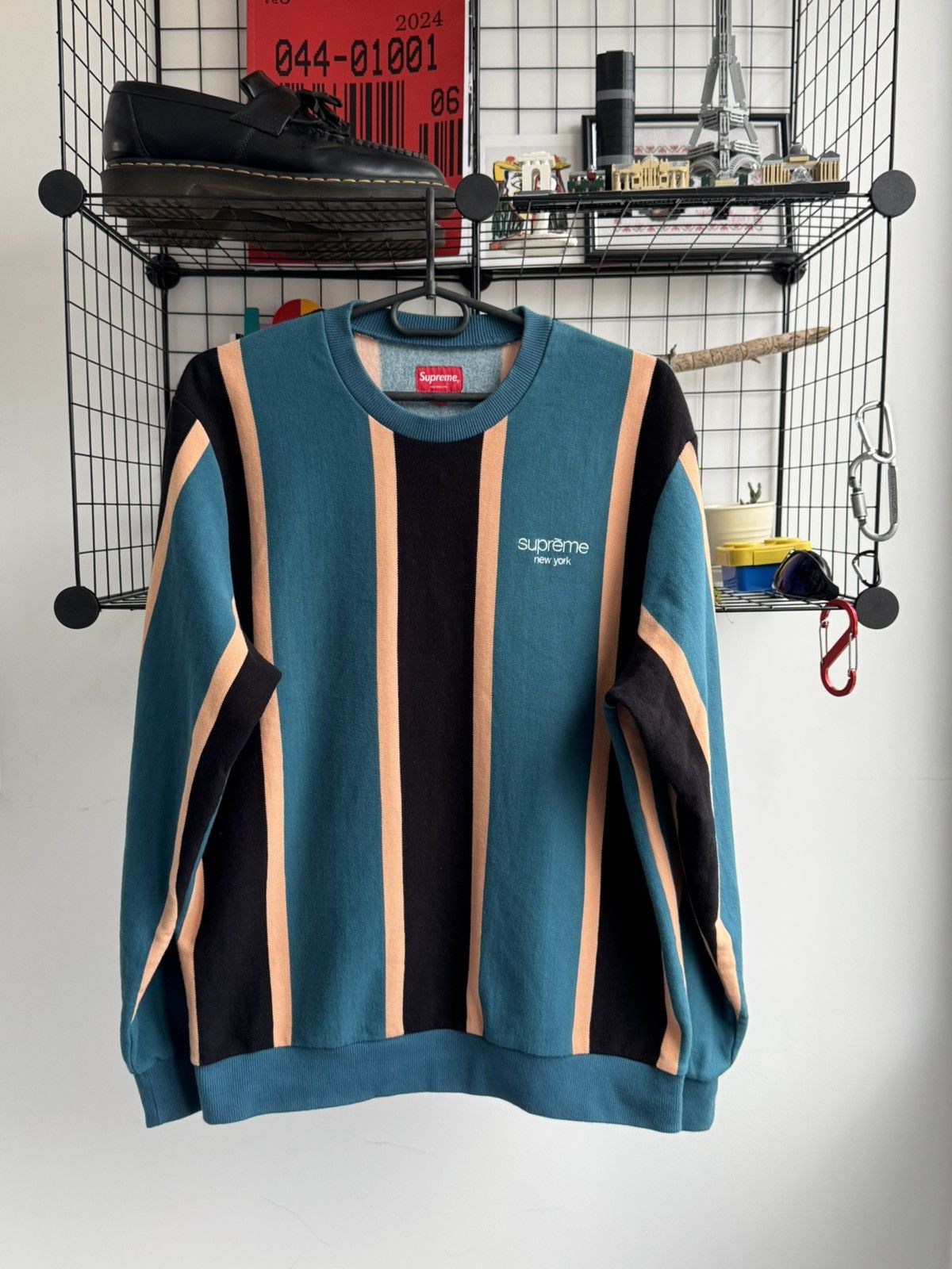 Supreme Supreme Vertical Striped Pique Crewneck Size US M / EU 48-50 / 2 - 1 Thumbnail