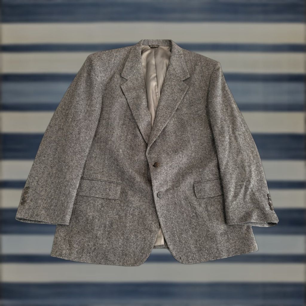 Orvis Orvis Blazer Jacket Herringbone Wool 2 Button Mens 46 Gray Jacket Blazer Wool Mens 46 Size 46R - 1 Thumbnail