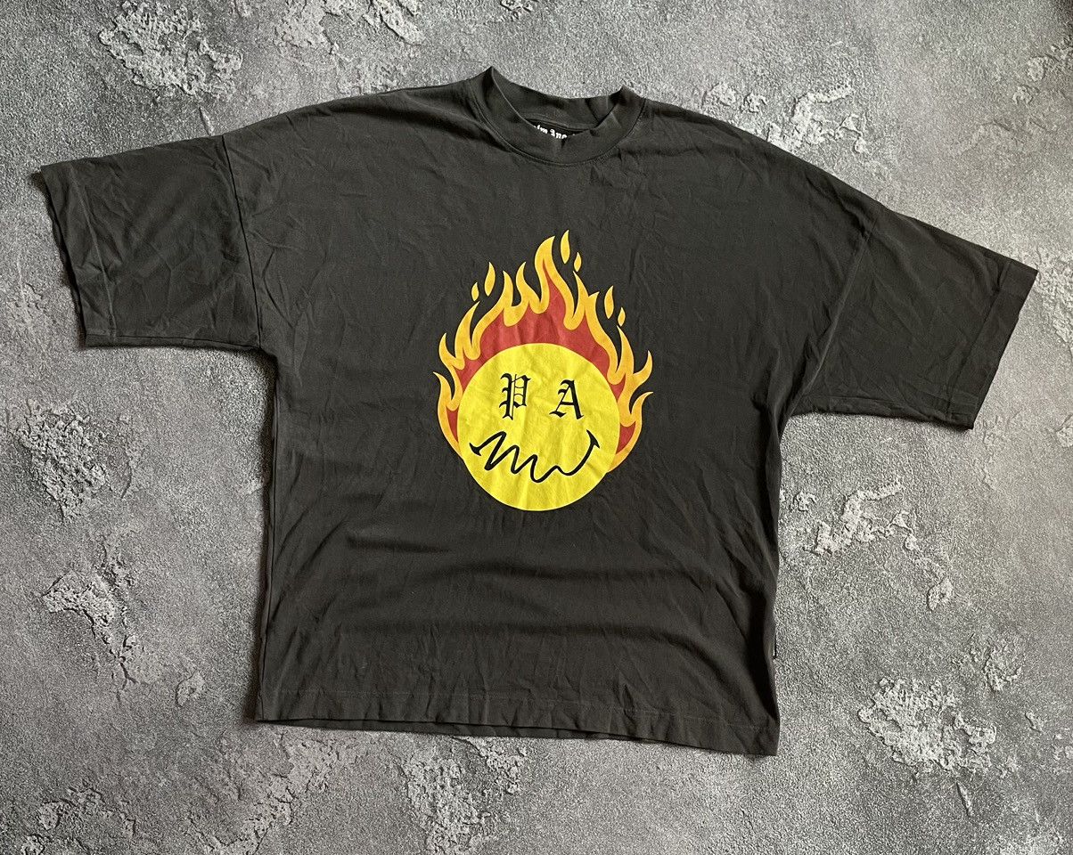 Palm Angels Palm Angels Smiley Edition Burning Head Oversized T 