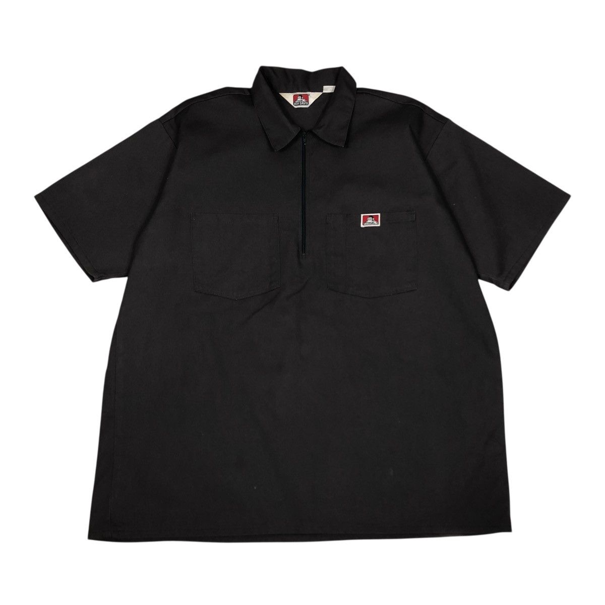 Japanese Brand 🔥HALF ZIPPER COLLAR BOWLING SHIRT BEN DAVIS SMALL LOGO Size US XL / EU 56 / 4 - 1 Thumbnail