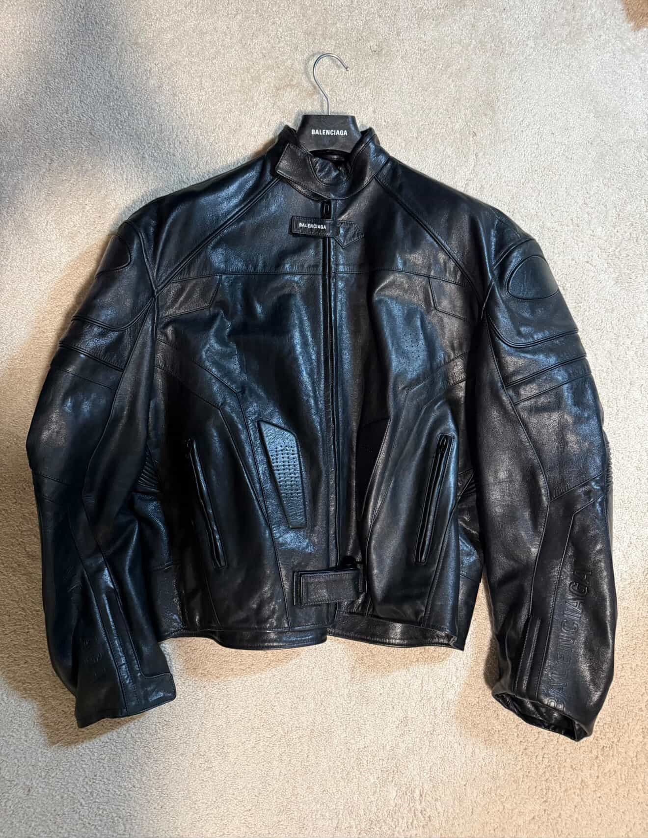 Balenciaga SU23 Mudshow Leather Biker Jacket Size US M / EU 48-50 / 2 - 1 Thumbnail