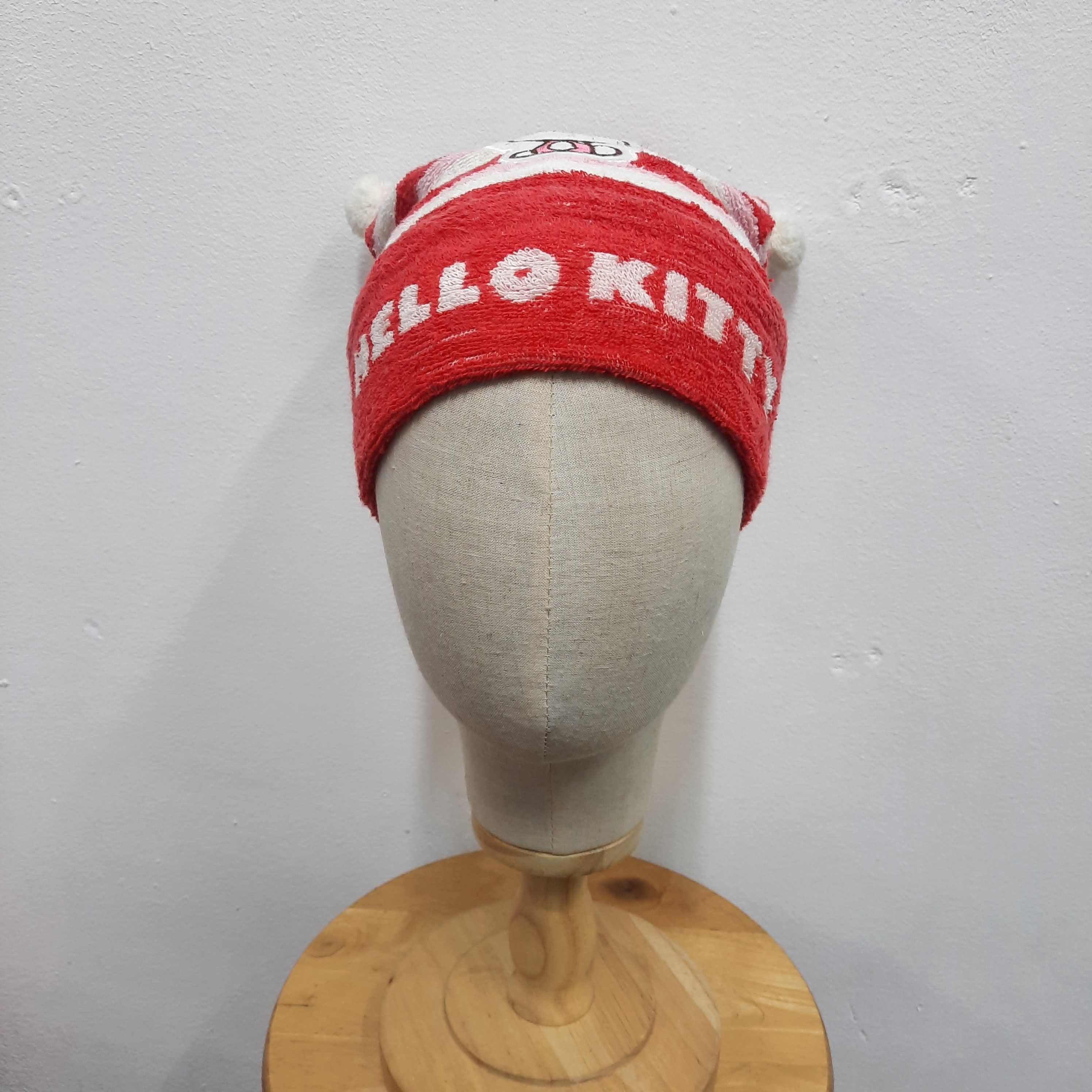 Japanese Brand 🐱 Vintage hello kitty by sanrio hurn anime beanie hat Size ONE SIZE - 2 Thumbnail