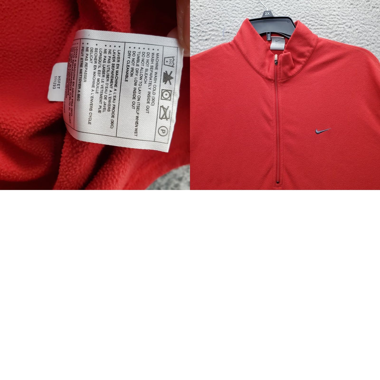 Nike Nike Sweatshirt Mens L Red Long Sleeve Therma Fit Mock Neck Quarter Zip Logo Size US L / EU 52-54 / 3 - 8 Thumbnail