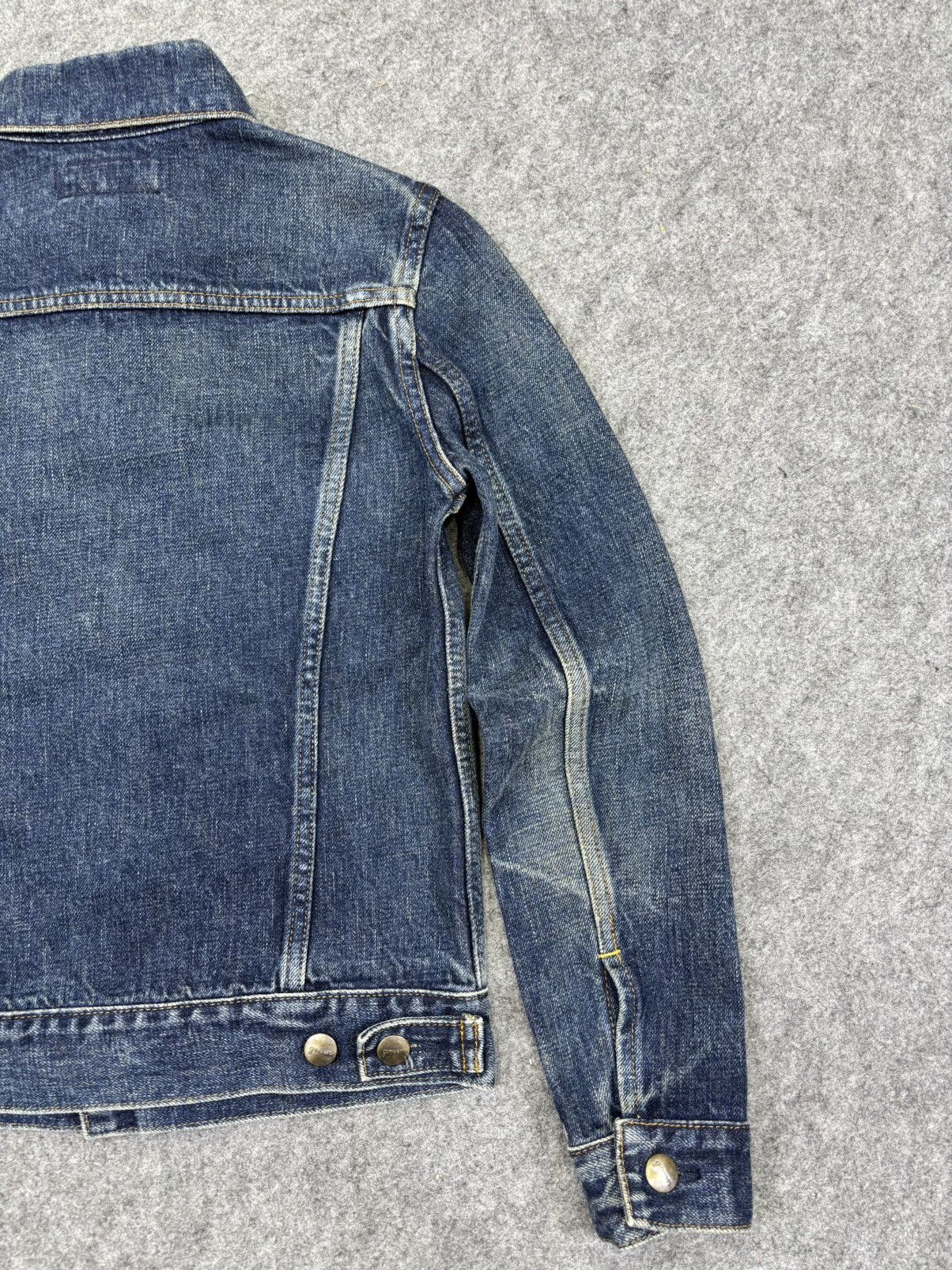 Japanese Brand 💥Selvedge Trucker💥green Selvedge Type 3 Trucker F817 Size US XXS / EU 40 - 11 Thumbnail