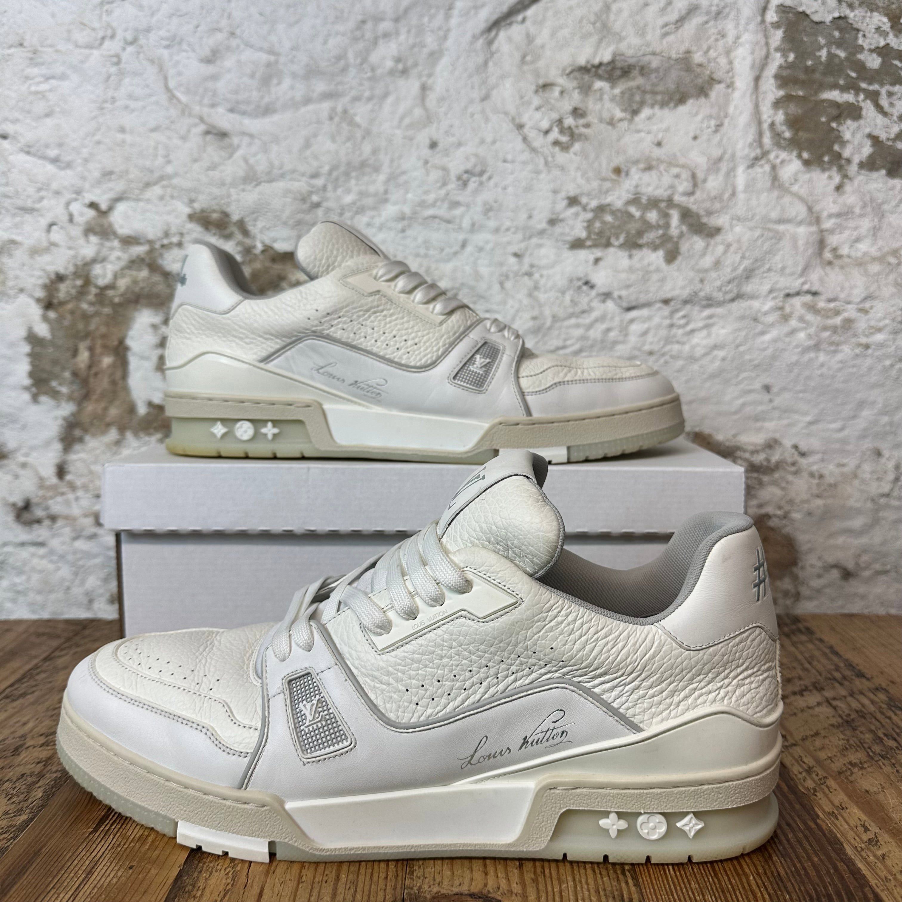 Louis Vuitton Louis Vuitton White Cream Trainer Sneaker Sz 11.5(10LV) Size US 11.5 / EU 44-45 - 1 Thumbnail