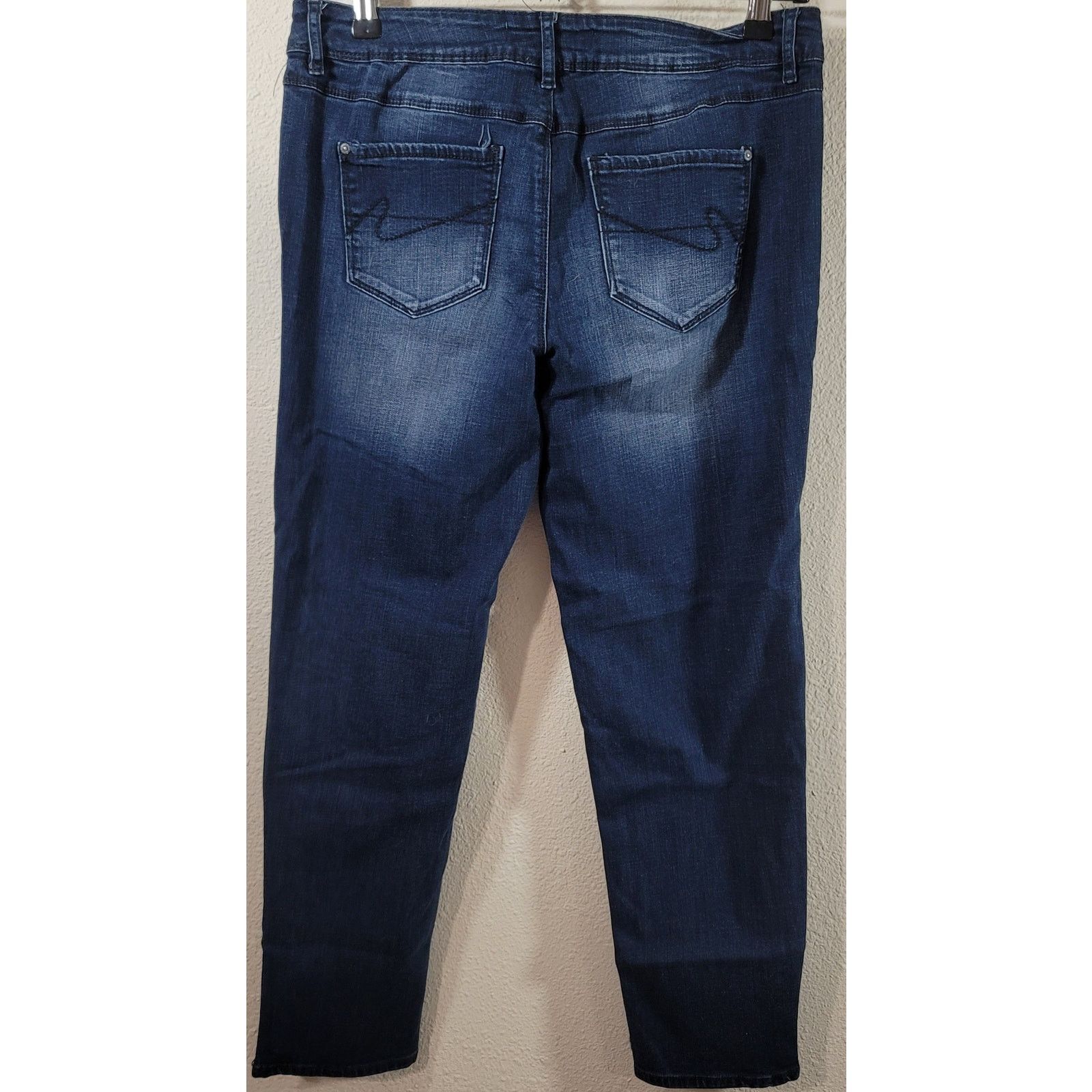 Other Cato Dark Blue Distressed Contemporary Jeans 12 Lightweight Size 34" / US 12 / IT 48 - 2 Thumbnail