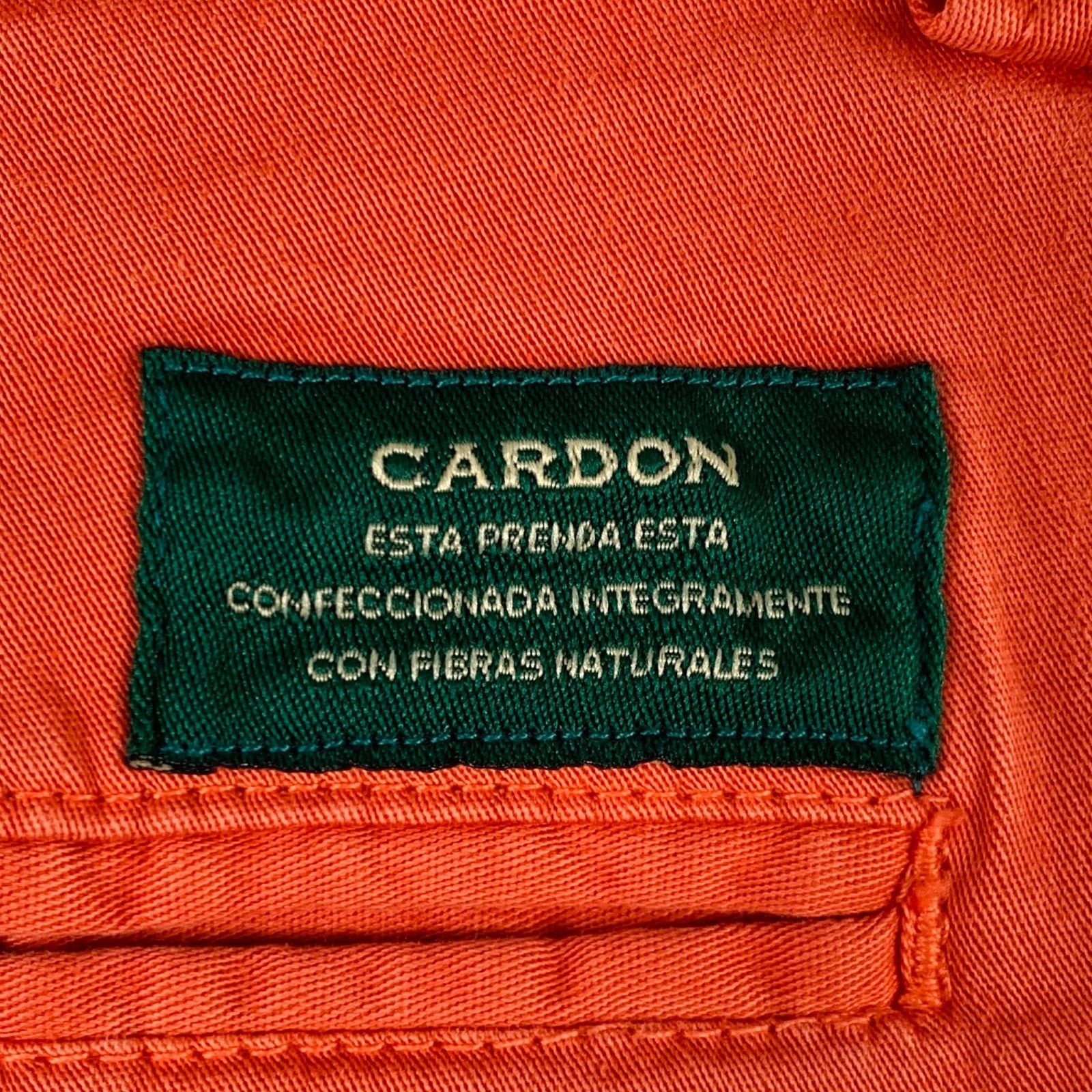 Other CARDON Size 32 Orange Cotton Blend Flat Front Casual Pants Size US 32 / EU 48 - 3 Thumbnail