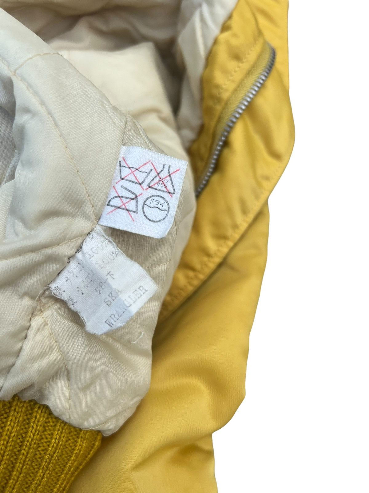 Vintage × Wrangler Vintage 80s WRANGLER Quilt Lining Yellow Nylon Bomber Jacket Size US M / EU 48-50 / 2 - 23 Thumbnail
