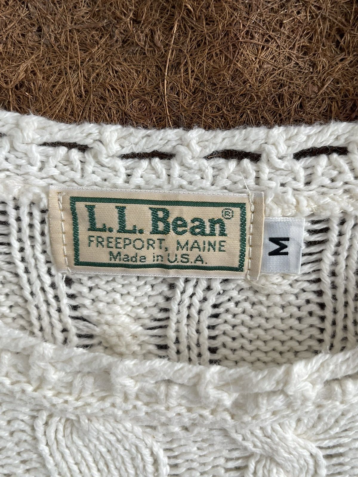 L.L. Bean Vintage LL Bean Cable Knit Made in USA Long Size M / US 6-8 / IT 42-44 - 4 Thumbnail