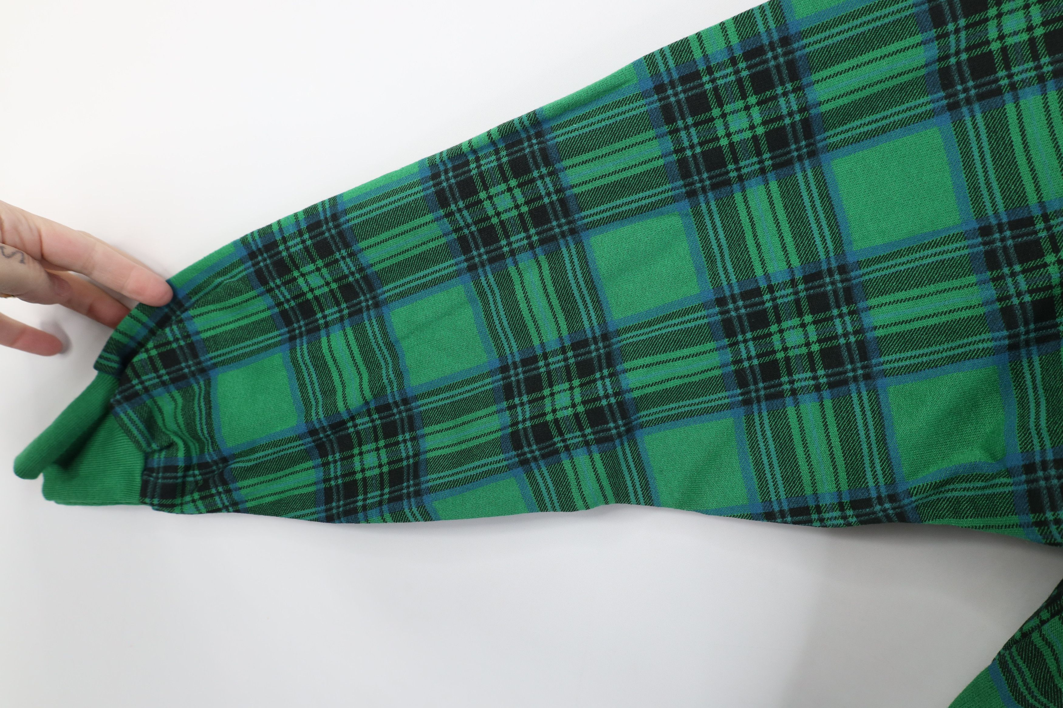 Vintage Deadstock Vintage 90s Streetwear Crewneck Sweatshirt Plaid Size M / US 6-8 / IT 42-44 - 7 Thumbnail