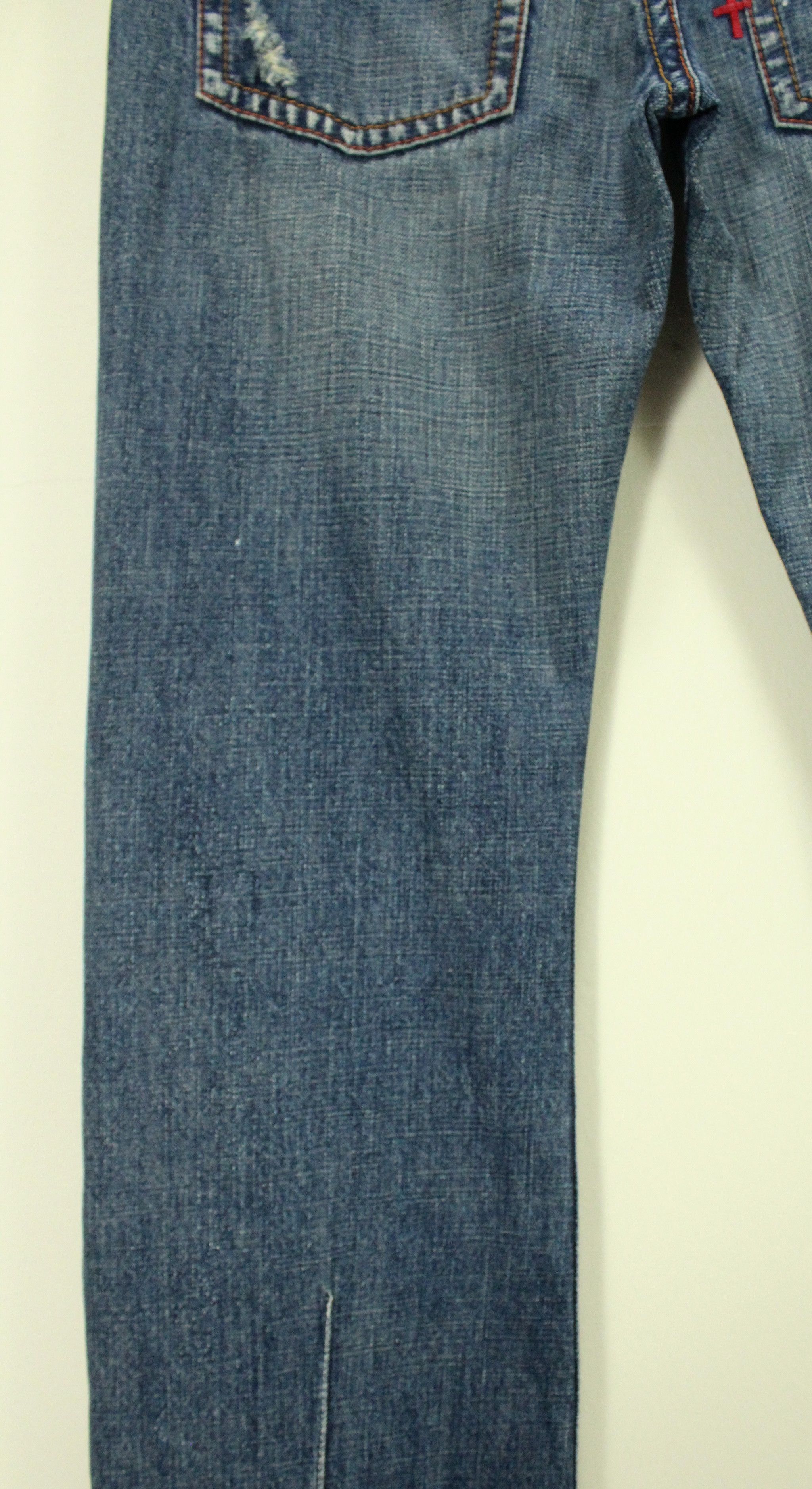 Japanese Brand Selvedge Distressed Style GENOESE Denim Size US 32 / EU 48 - 14 Thumbnail