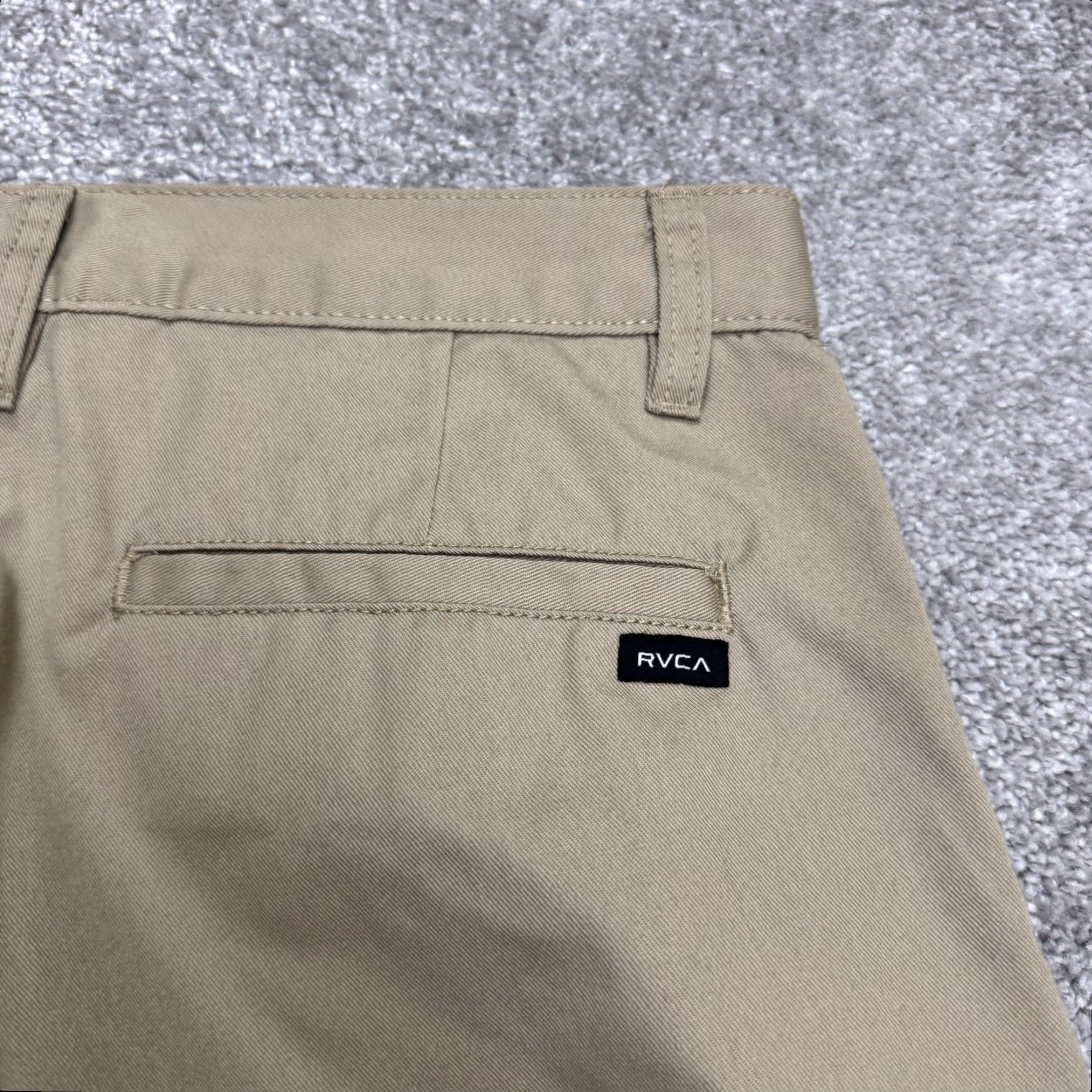 RVCA RVCA Pants Mens 28x28 Khaki Brown The Week End Chino Flat Front Straight Leg Size US 28 / EU 44 - 6 Thumbnail