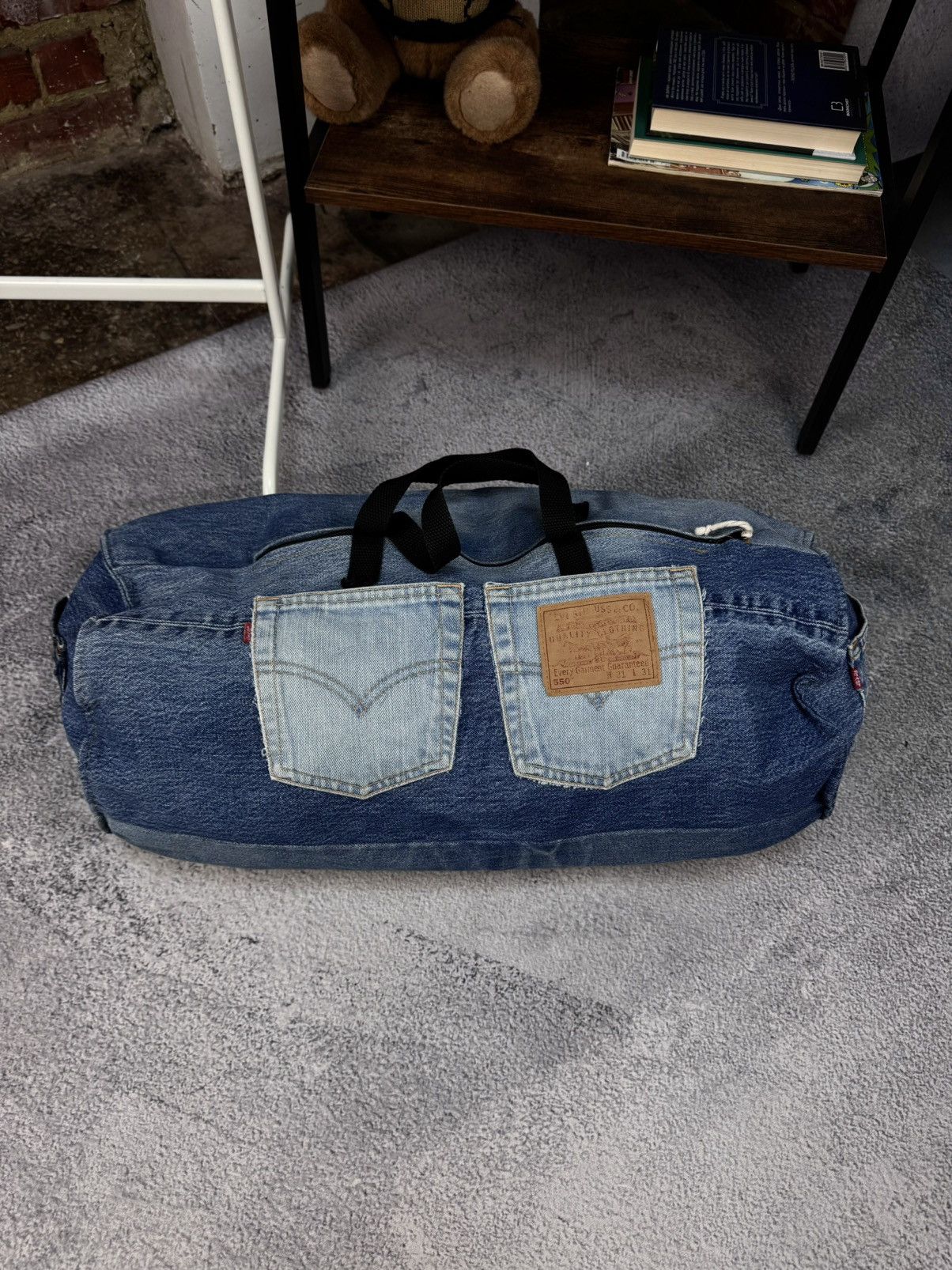 Handmade × Levi's × Vintage LEVIS Custom Jeans Denim Bag Hand Made Size ONE SIZE - 2 Thumbnail
