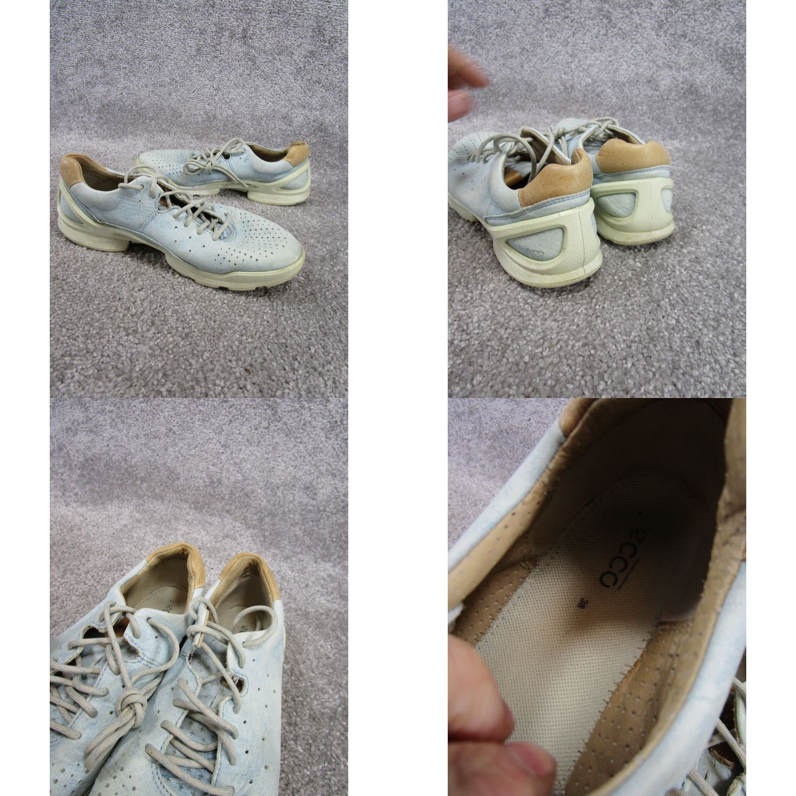 Ecco Ecco Womens Biom Light Blue Leather Shoes Size 7 Us 38 Eu Extra Large Size US 7 / IT 37 - 4 Thumbnail