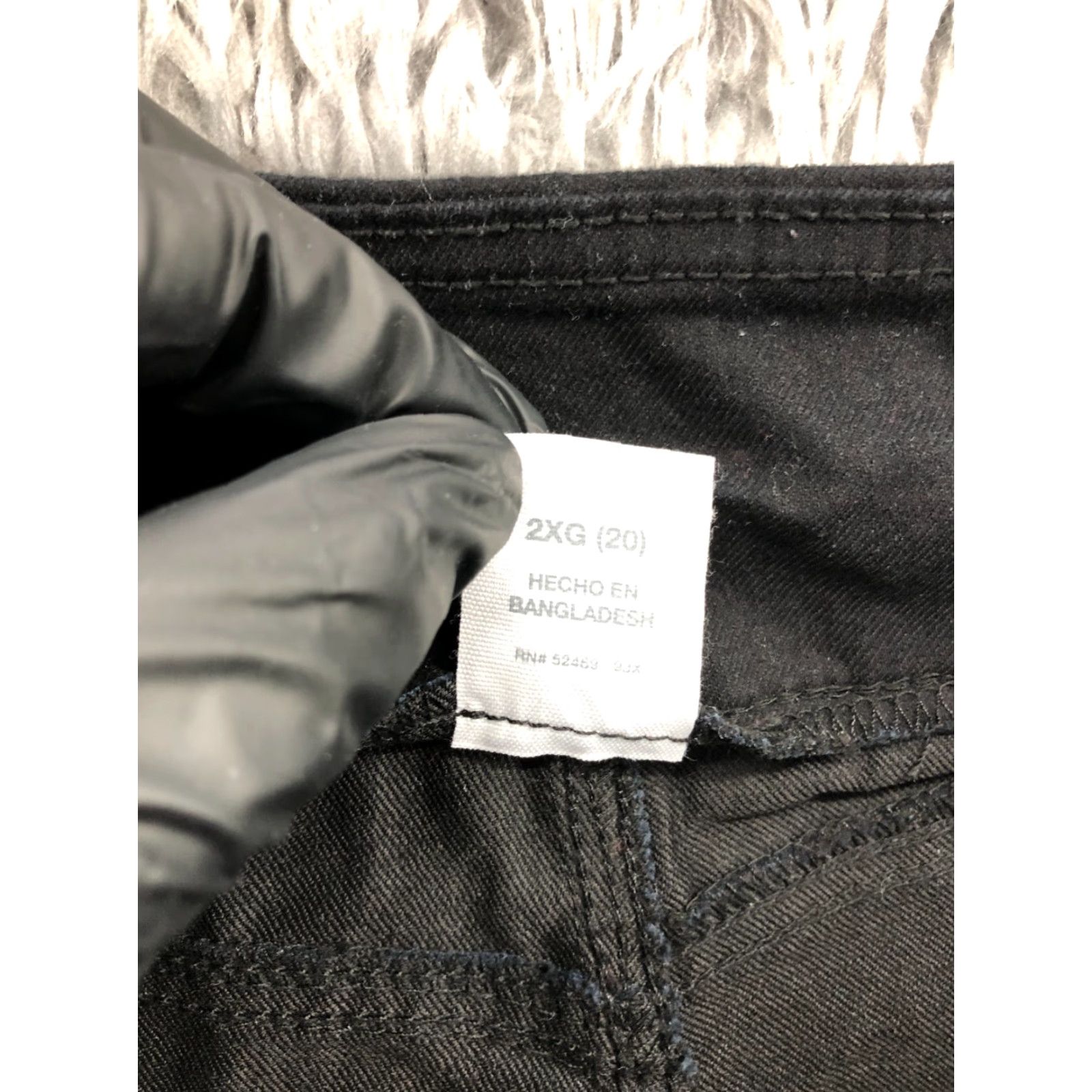 Vintage Time And Tru Pull On Boyfriend Shorts Womens XXL Dark Wash Black Mid Rise 2XL Regular Cotton Knit Logo 5-Pocket Size 40" / US 18 - 7 Thumbnail