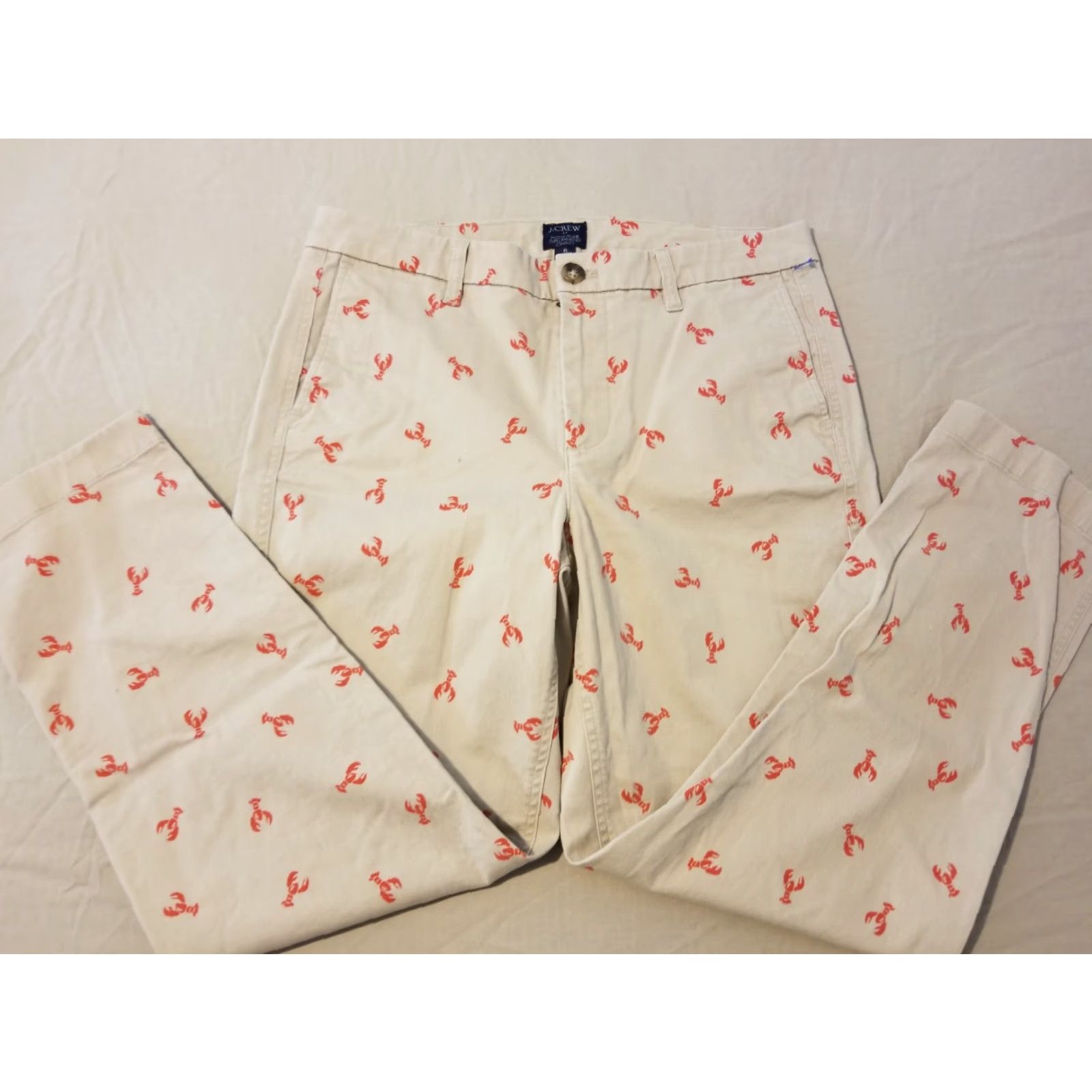 J.Crew Womens J.CREW Khaki Pants 8 Chino Flat Front Straight Leg Casual Modern Business Size 30" / US 8 / IT 44 - 2 Thumbnail
