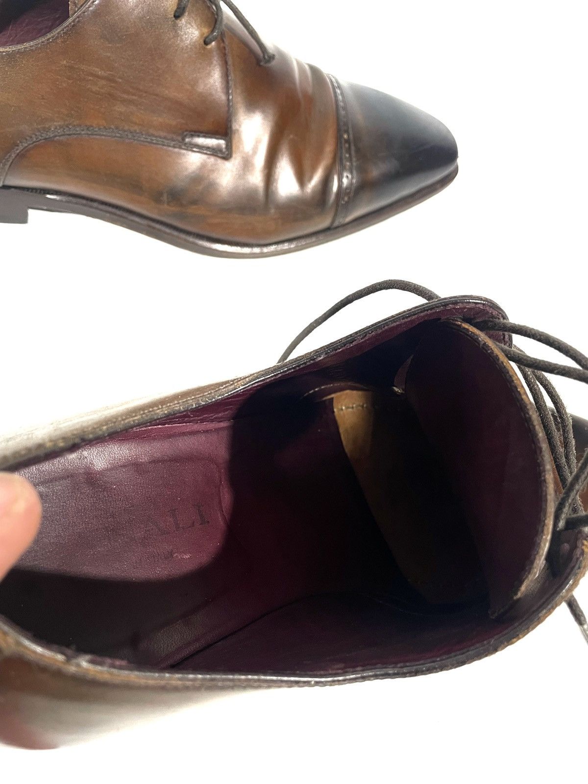 Canali × Vintage Canali Vintage Leather Mens Classic Formal Gradient Shoes 42 Size US 9 / EU 42 - 10 Thumbnail