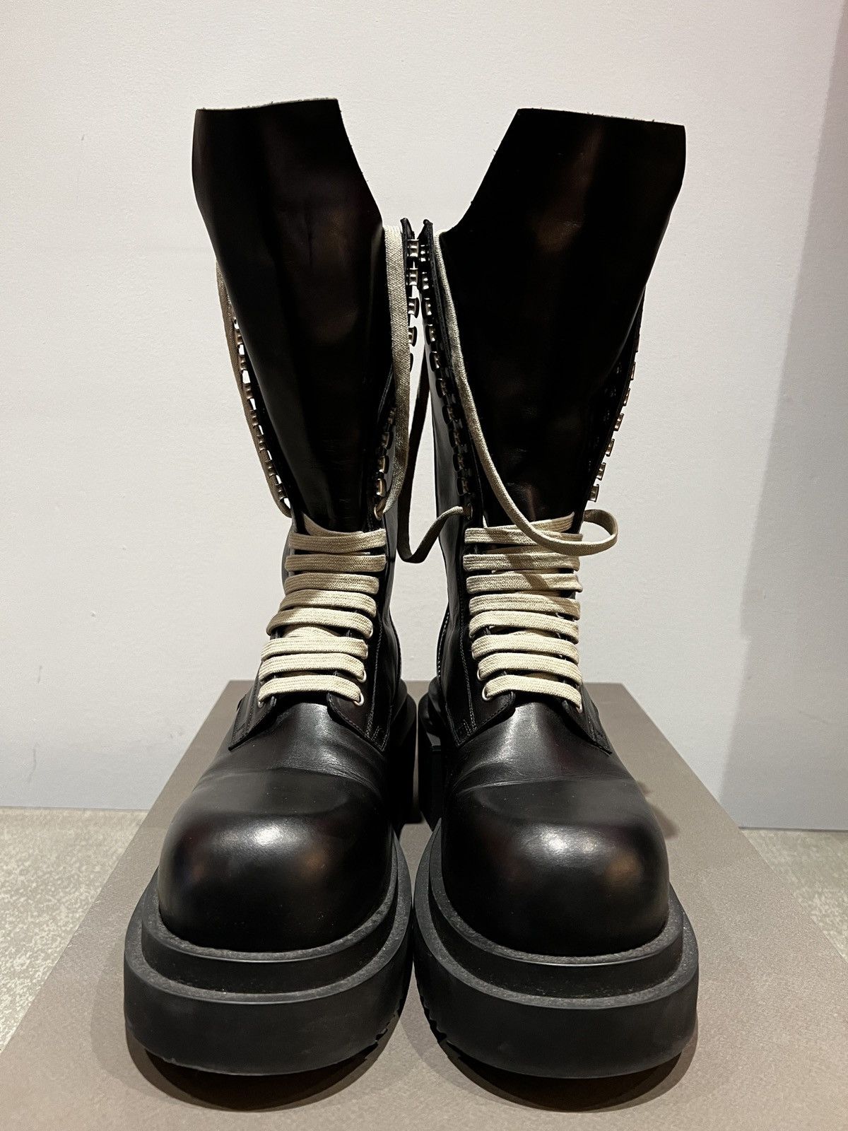 Pre-owned Rick Owens Army Bogun Boots In Black | ModeSens