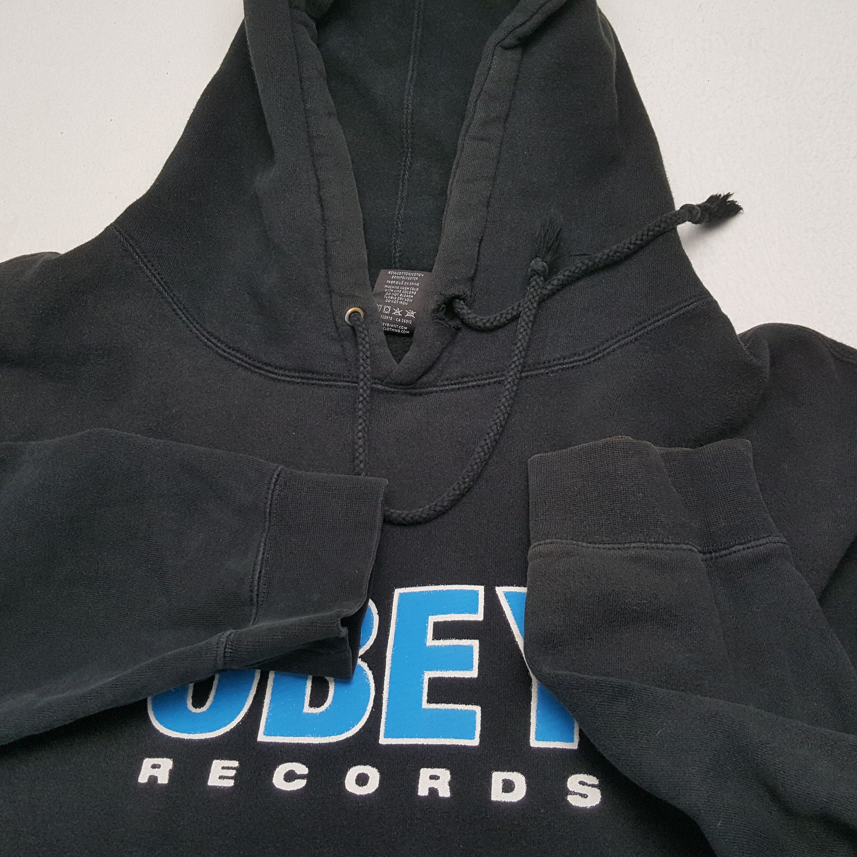 Obey × Vintage OBEY RECORD Streetwear Skateboard Style Hoodies Size US XXL / EU 58 / 5 - 8 Thumbnail