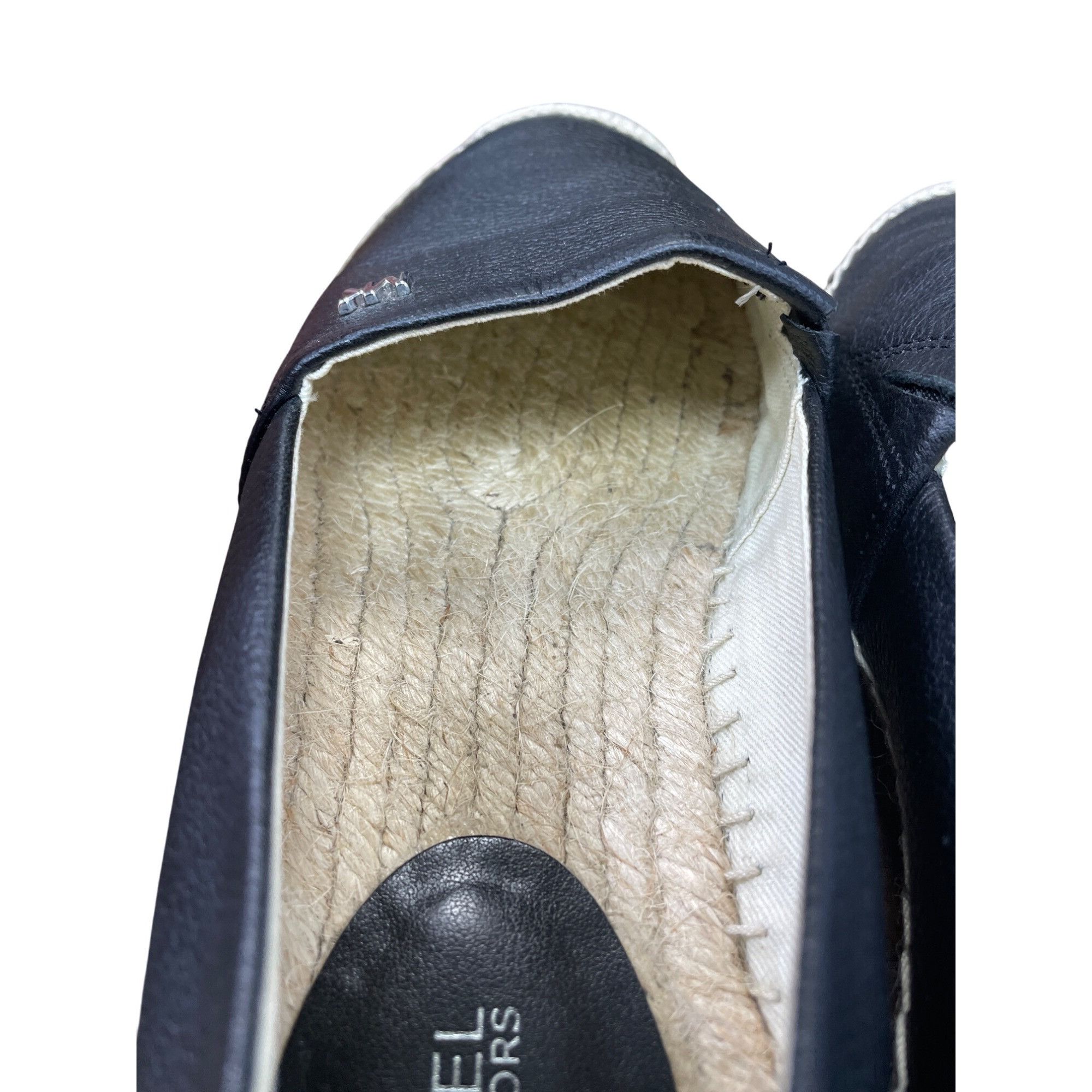 Michael Kors Michael Kors Womens Black Leather Espadrille Flats Size 6M S Size US 6 / IT 36 - 7 Thumbnail