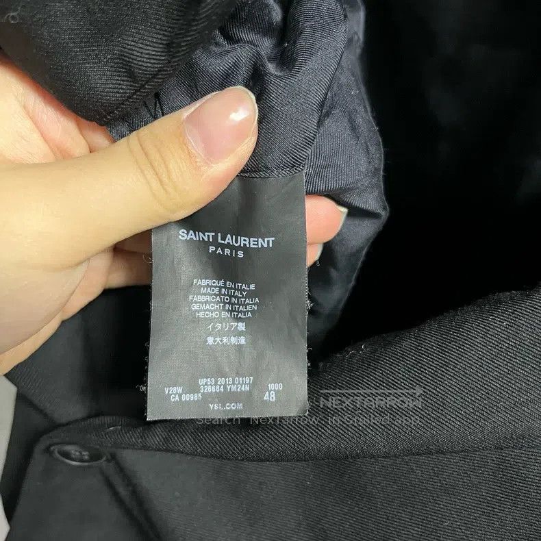 Saint Laurent Paris Saint Laurent Paris Black Solid Color Lapel Jacket Size US M / EU 48-50 / 2 - 3 Thumbnail