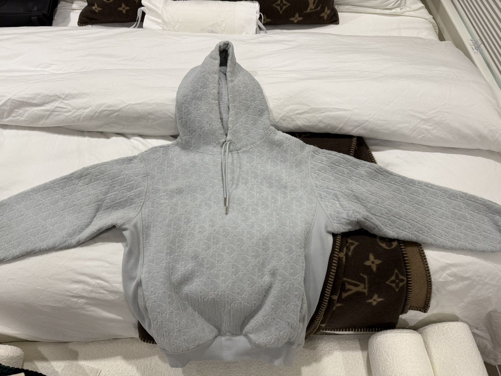 Dior Dior Oblique Terry Hoodie Blue Grey Size US M / EU 48-50 / 2 - 2 Thumbnail